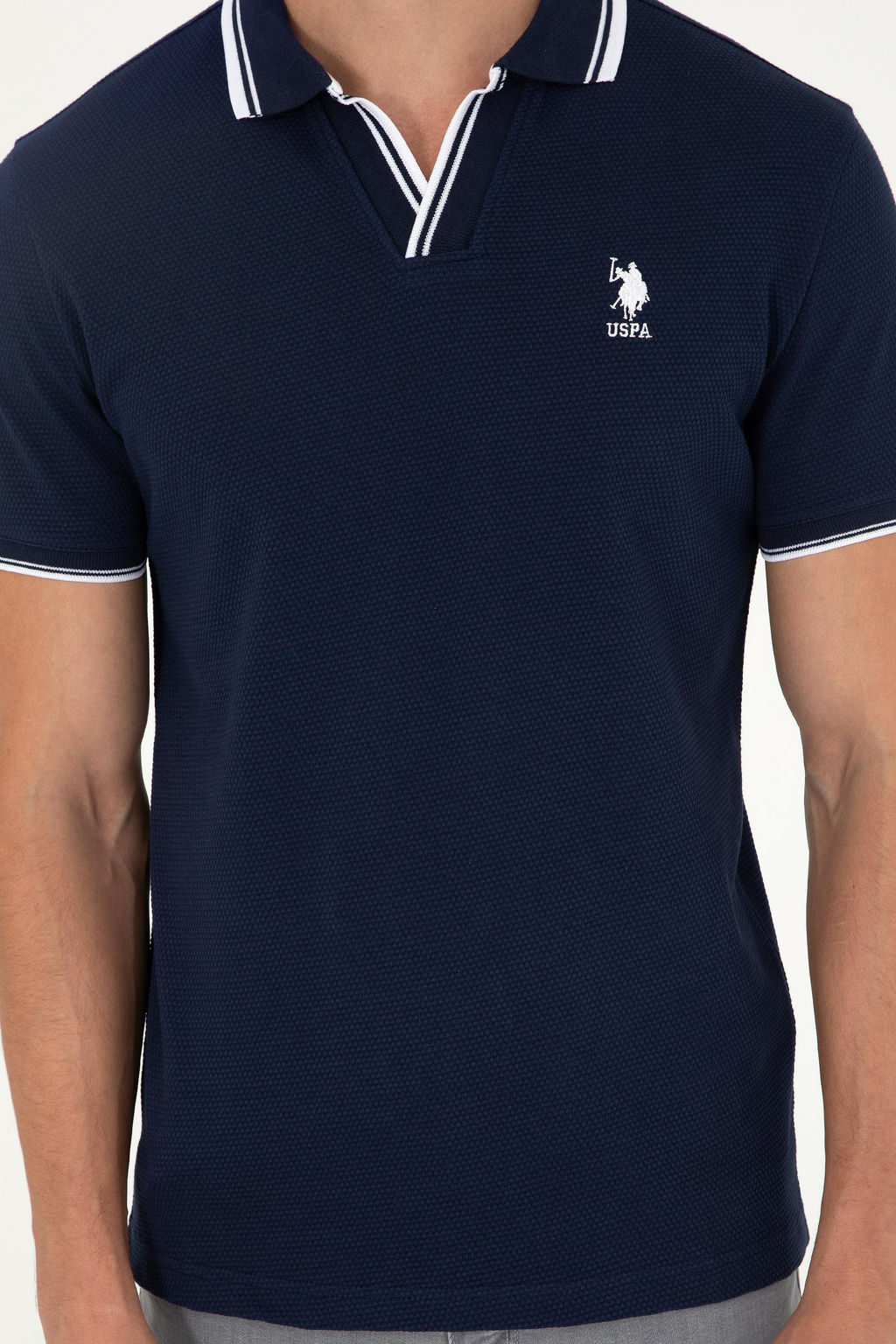 Мужская темно-синяя футболка Неожиданная скидка в корзине - U.s. polo assn фото 6