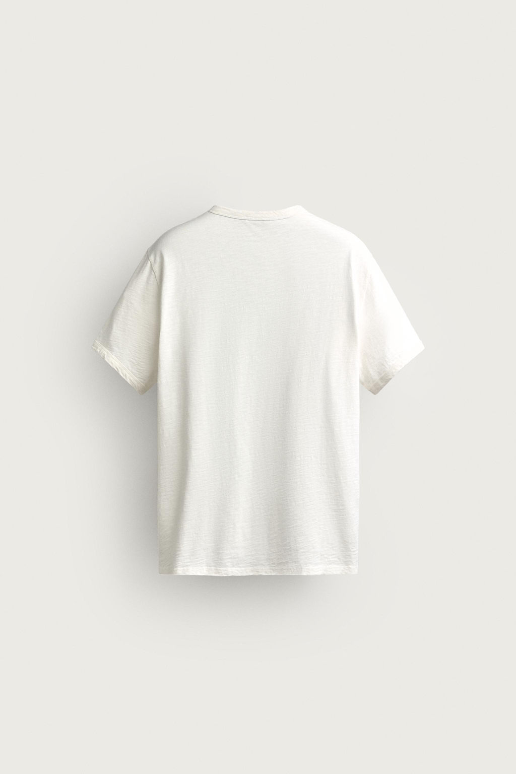 CAMISETA LAVADA CUELLO PANADERO / Beige claro - Zara фото 7