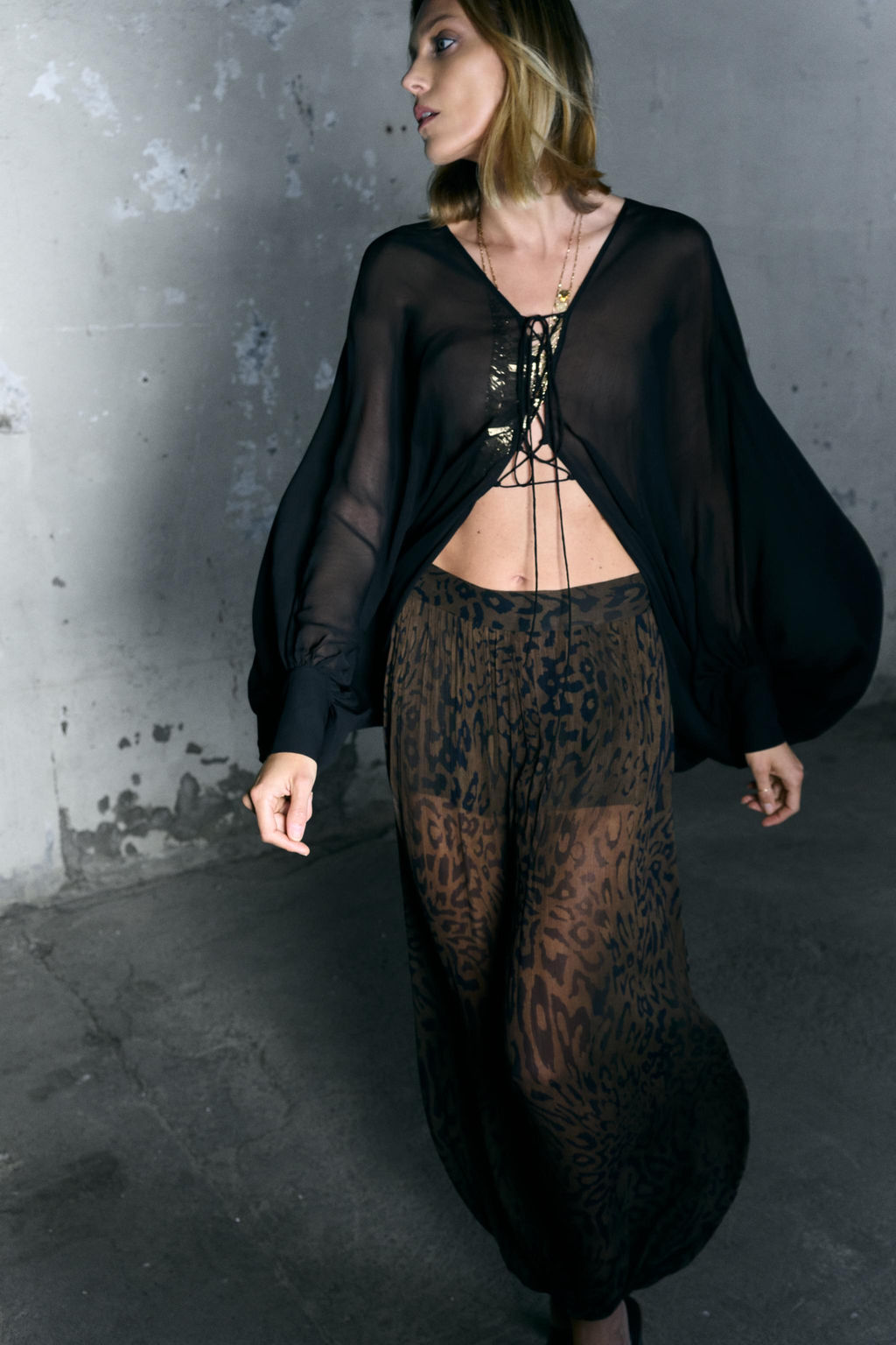 ANIMAL PRINT BALLOON TROUSERS ZW COLLECTION - Zara фото 4