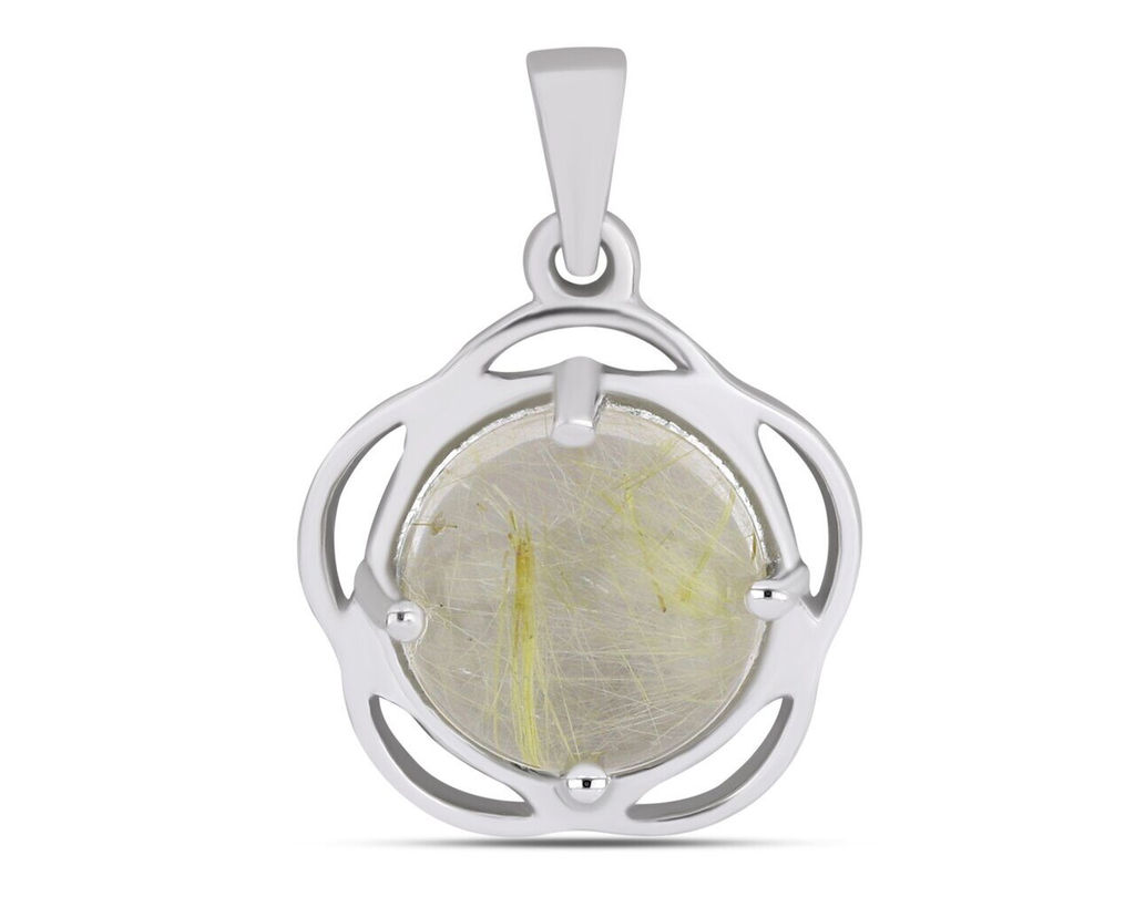 Подвеска, рутиловый кварц золотой, Фигаро