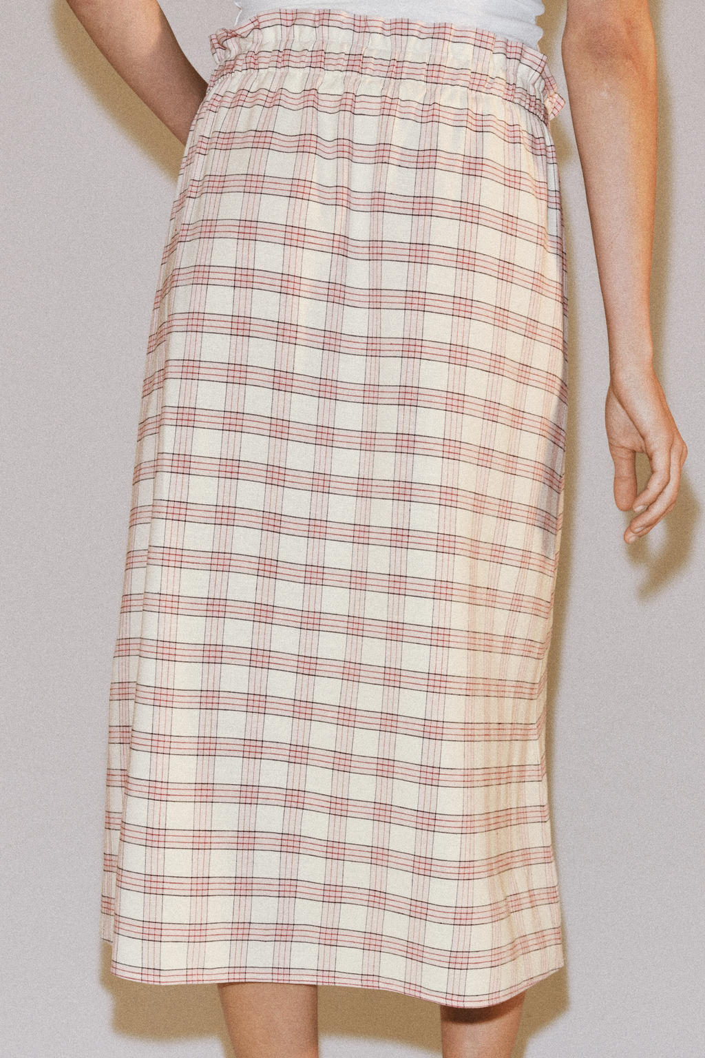 FALDA MIDI CUADROS ZW COLLECTION / Multicolor - Zara фото 4