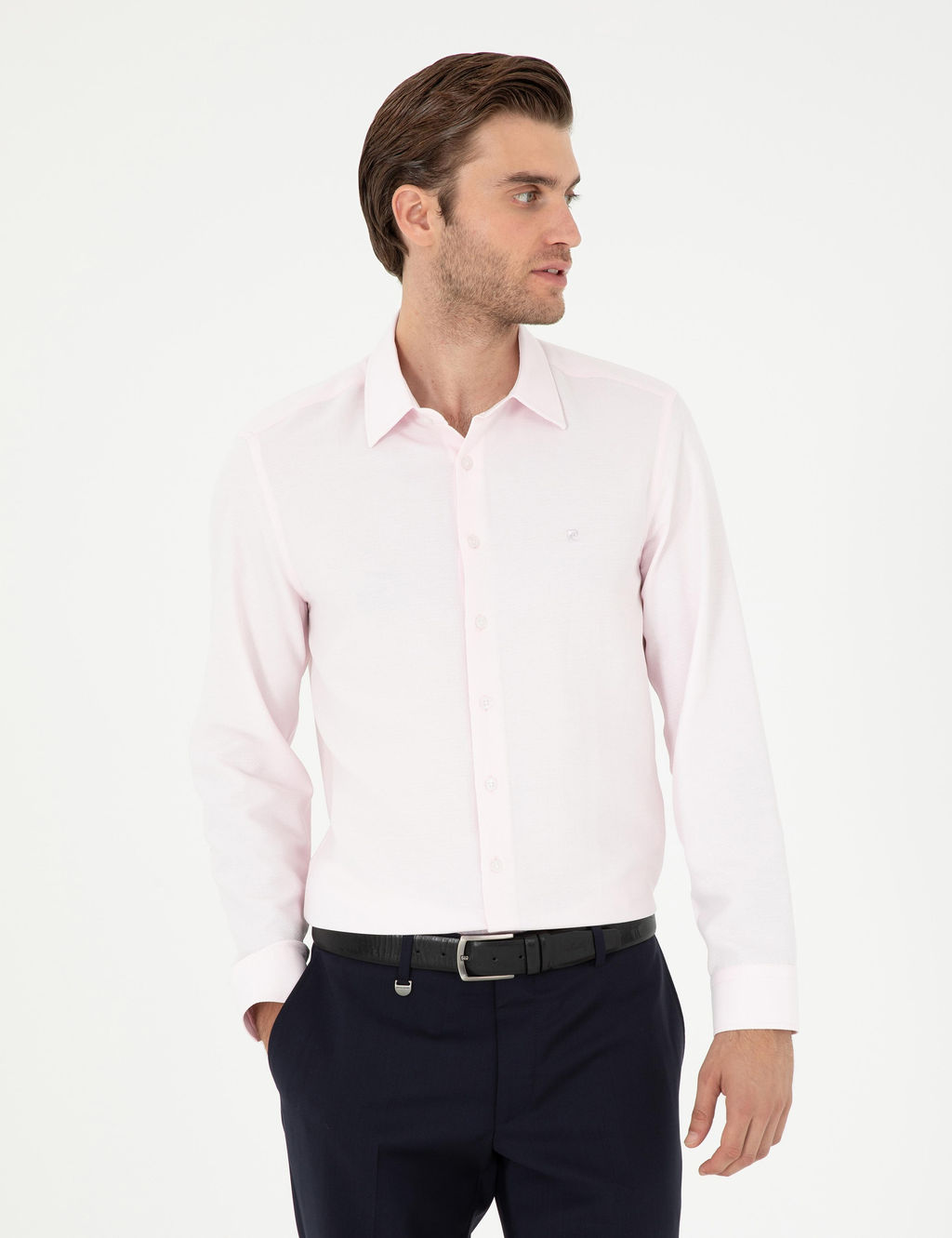 A__k Pembe Slim Fit Arm_rl_ Uzun Kollu G_mlek
