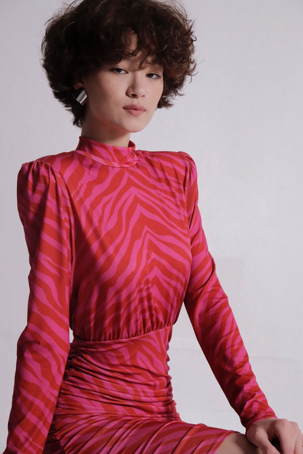 Платье розово-красное в стиле 90-х - Martichelli фото 4