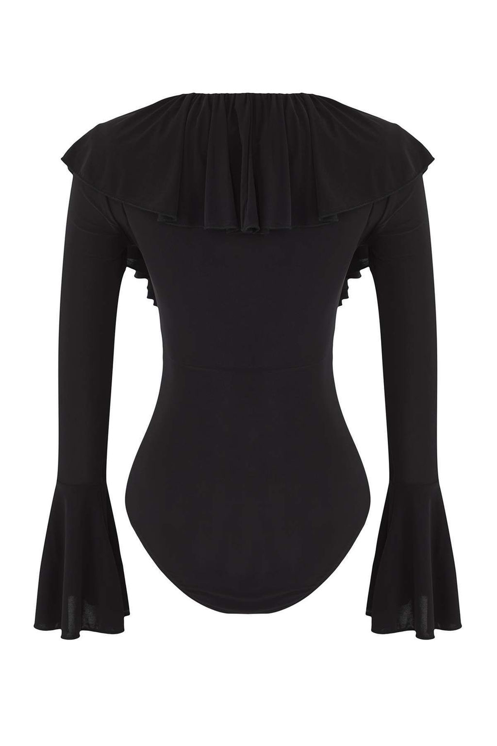 Siyah Duz V Yaka Uzun Orme Sandy Body TPRAW26BD00020 - Trendyolmilla фото 6