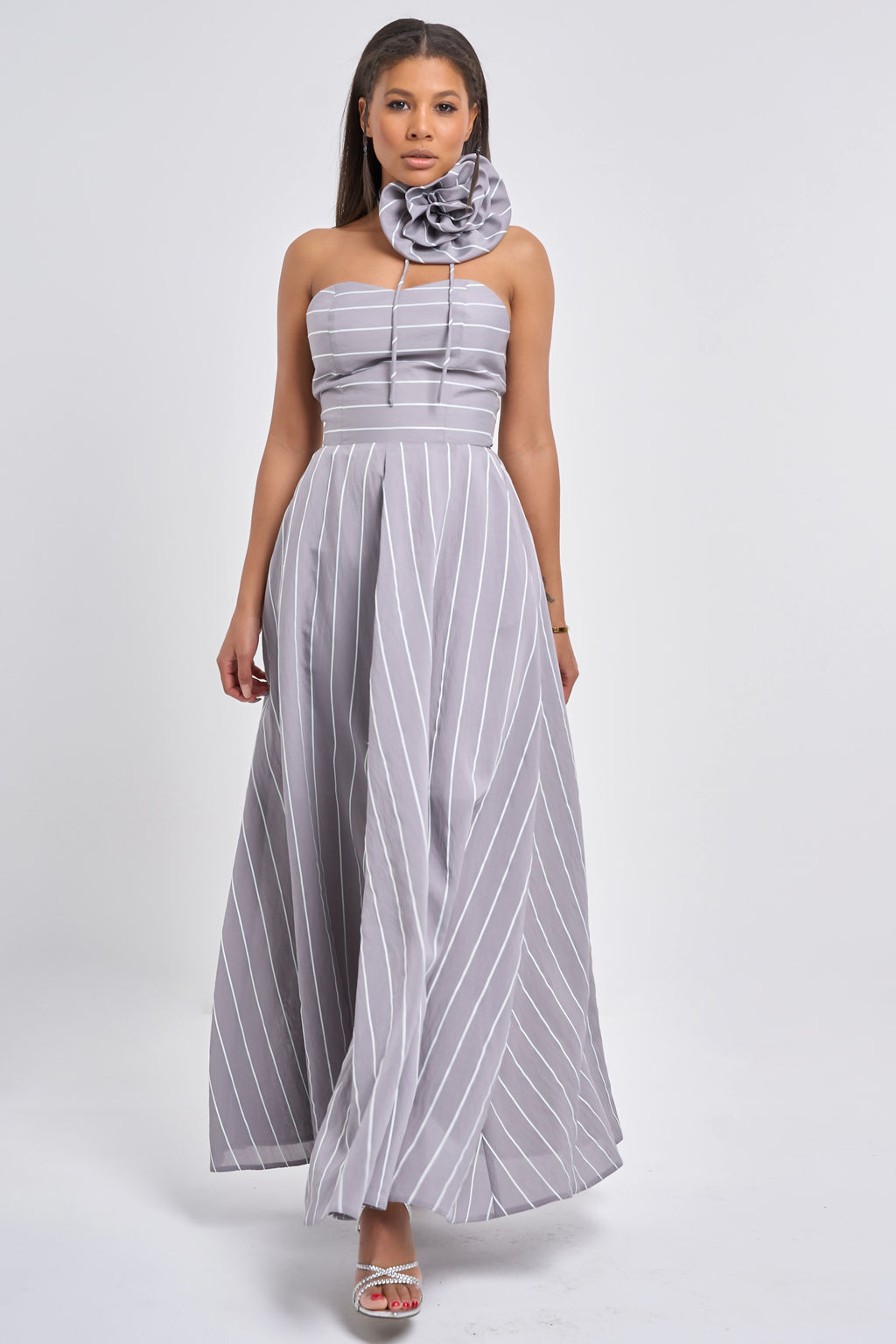 Платье вечернее корсетного типа голубое - Fly фото 23