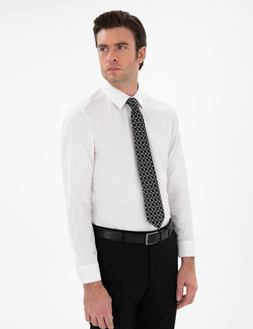 Белая стройная рубашка с длинным рукавом - Cacharel фото 3