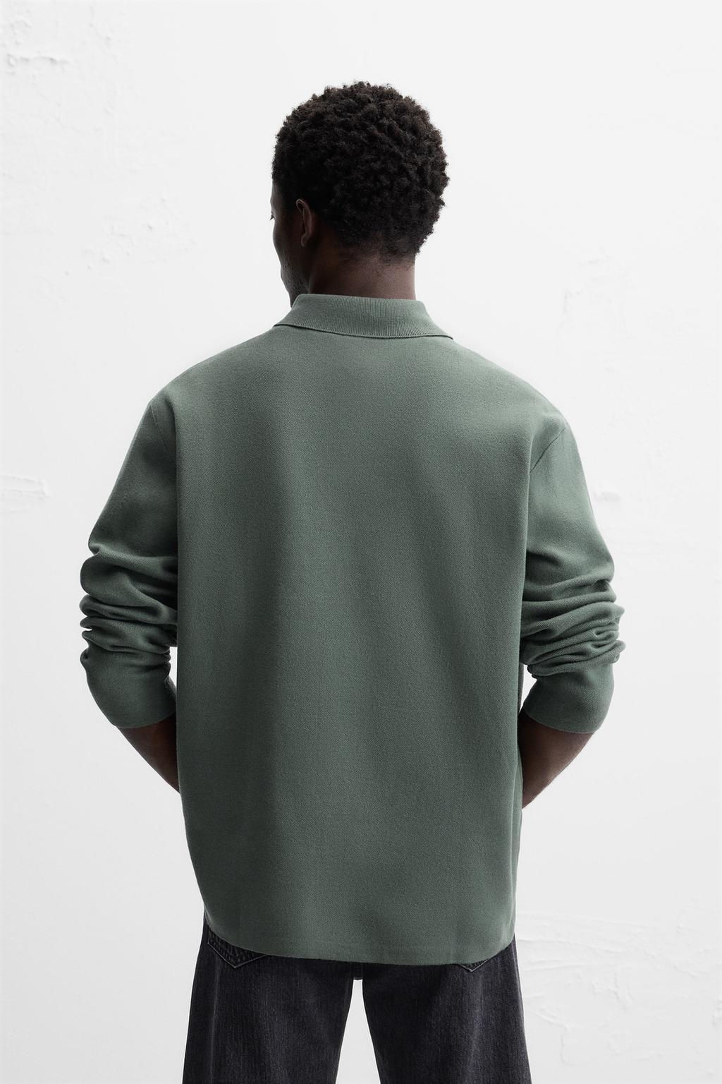VISCOSE BLEND KNIT POLO SHIRT - Zara фото 27