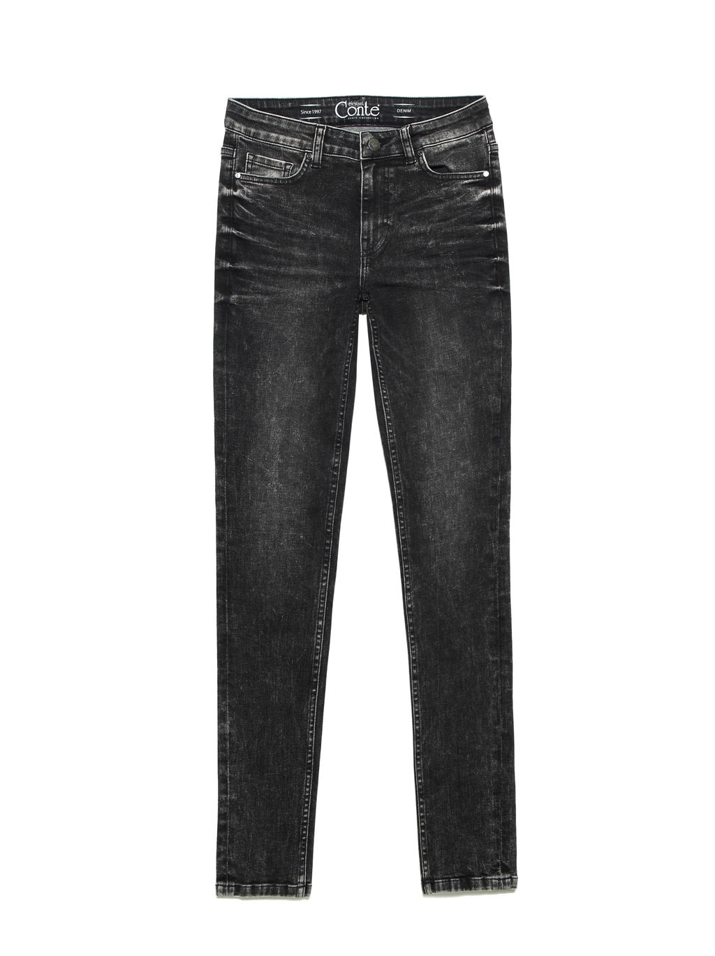 CONTE Моделирующие eco-friendly джинсы skinny со средней посадкой CON-173 washed black - Conte elegant фото 4