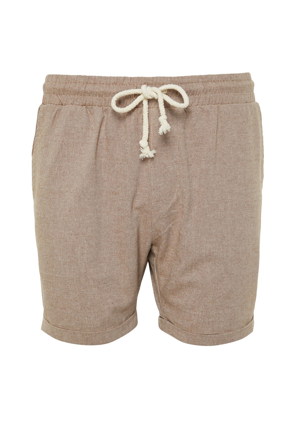 Vizon Regular Fit Lastik Belli Keten Gorunumlu K?sa Sort & Bermuda TMNSS22SR0020