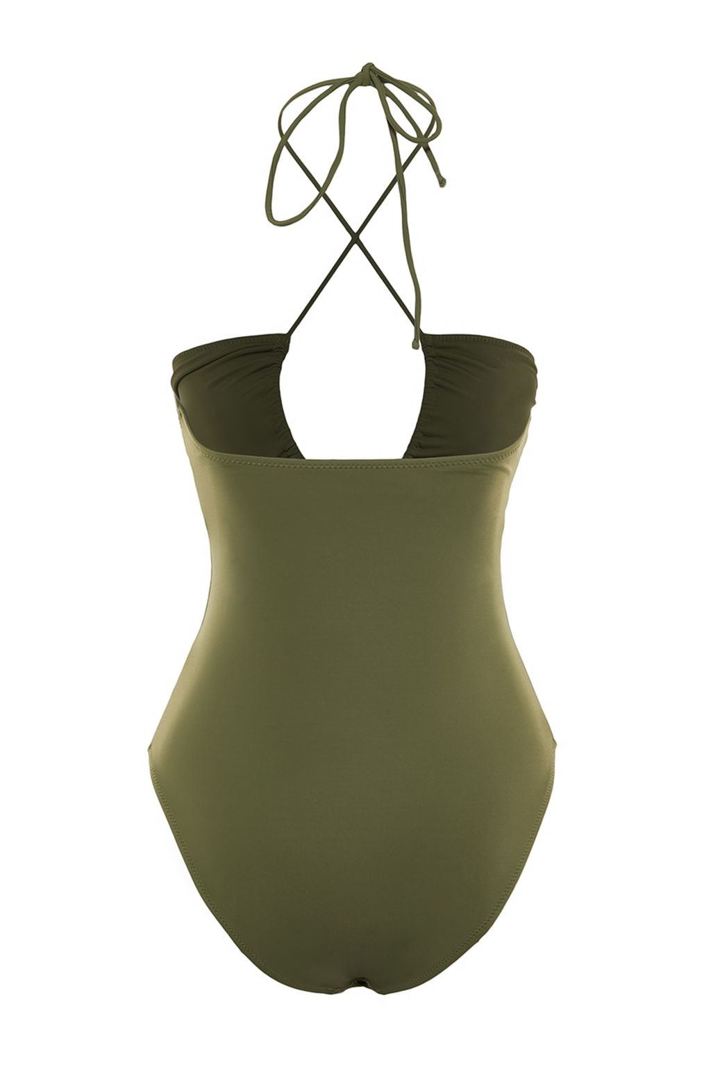 Haki Straplez Cut Out/Pencereli Normal Paca Mayo TBESS23MA00023