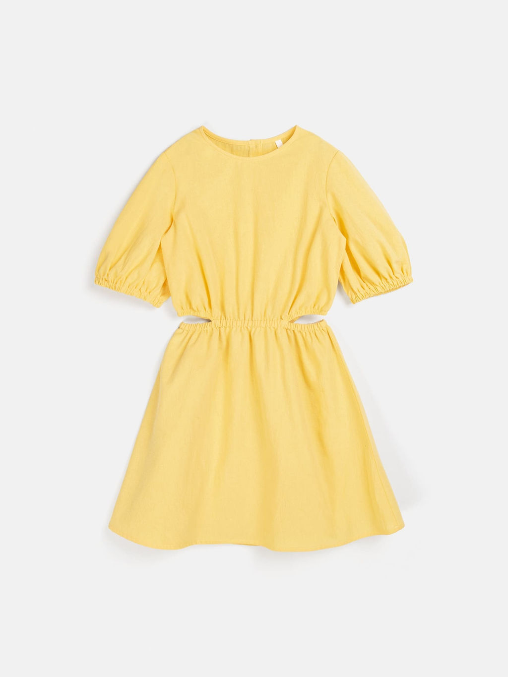 Платье хлопковое с разрезами Мимоза 7+