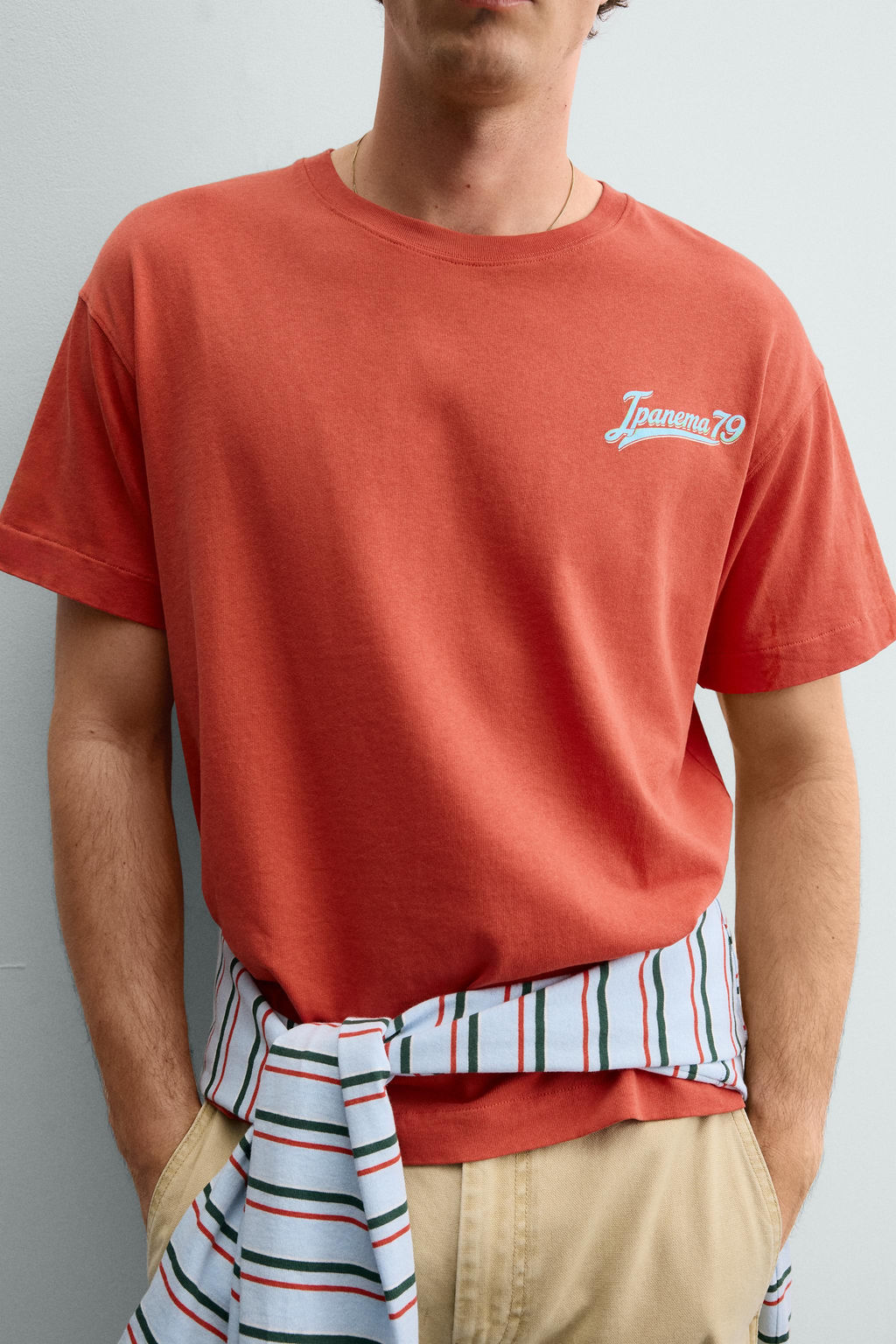 CAMISETA LAVADA IPANEMA / Naranja - Zara фото 5