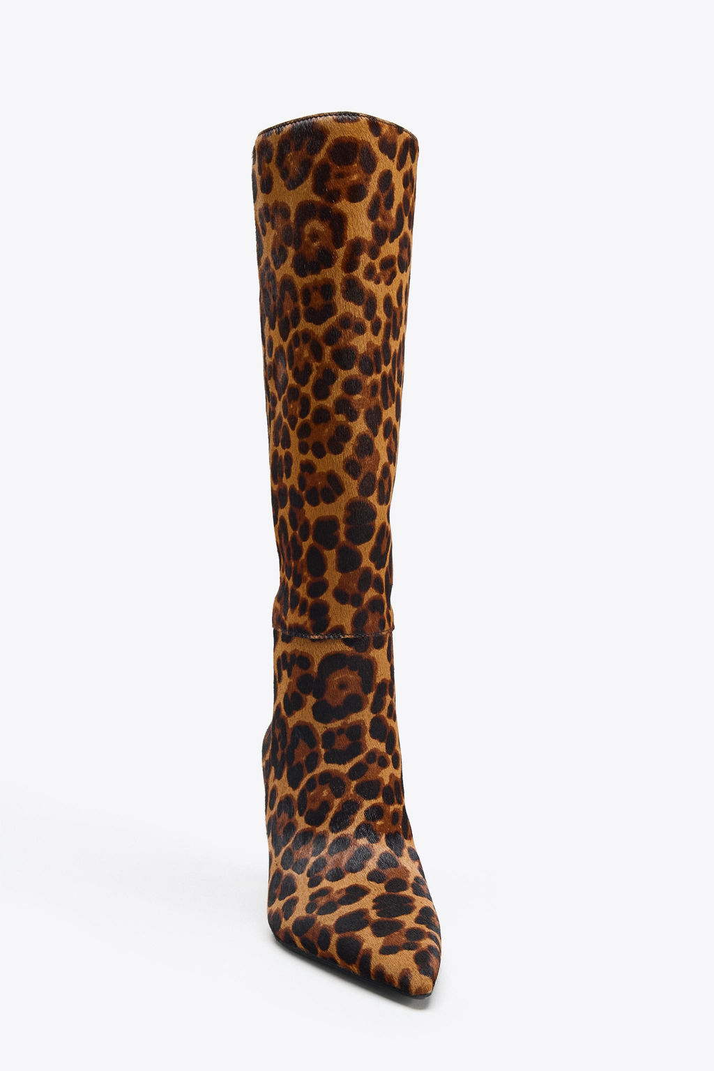 ANIMAL PRINT LEATHER AND SHEEPSKIN BOOTS - Zara фото 5
