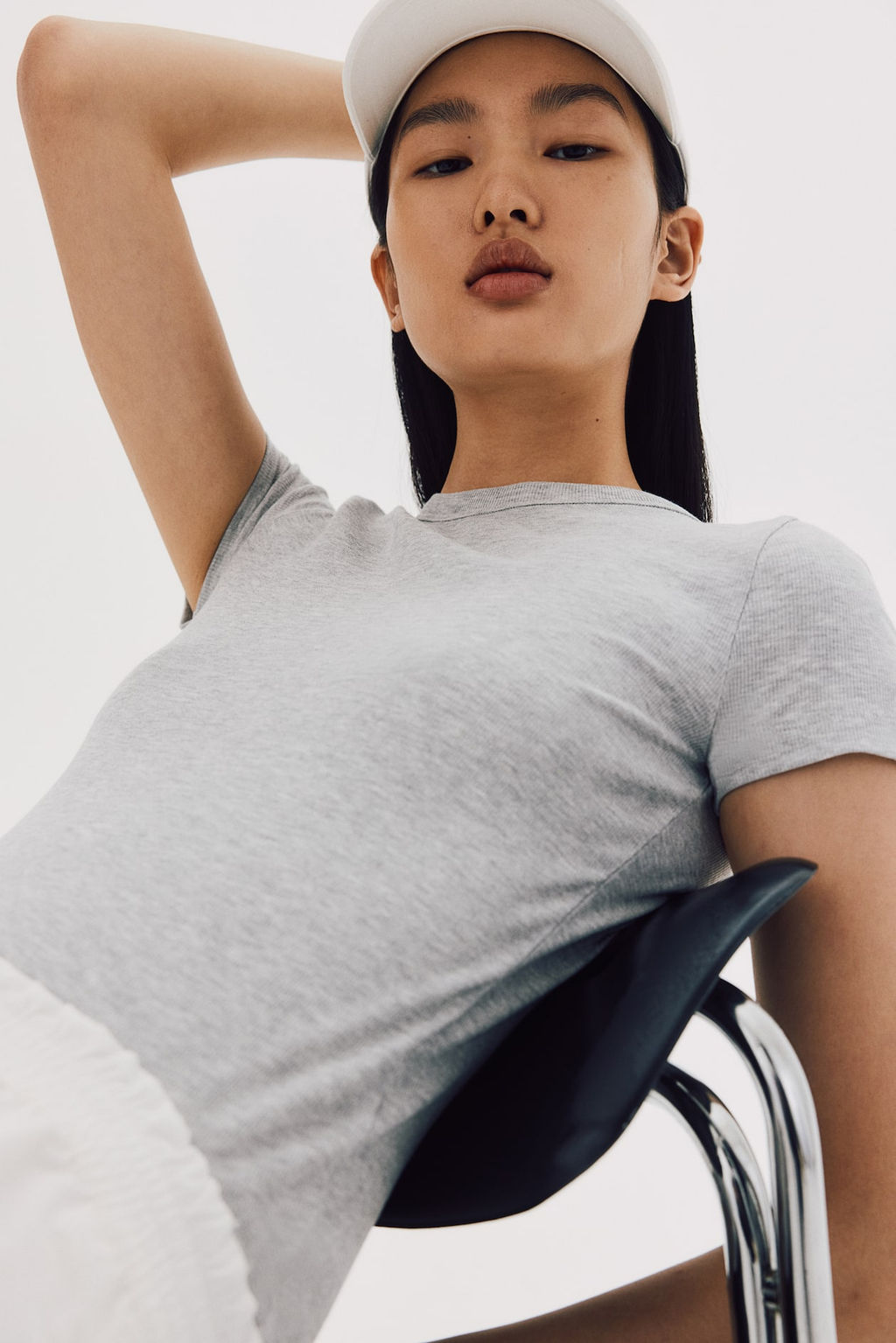 Camiseta en canale de mezcla de modal