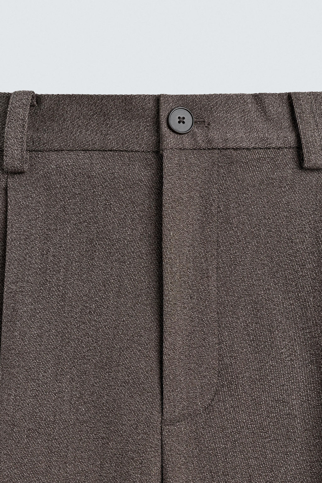 PANTAL?N WIDE FIT TRAJE ESTRUCTURA RELAXED FIT / Marr?n / Topo - Zara фото 8