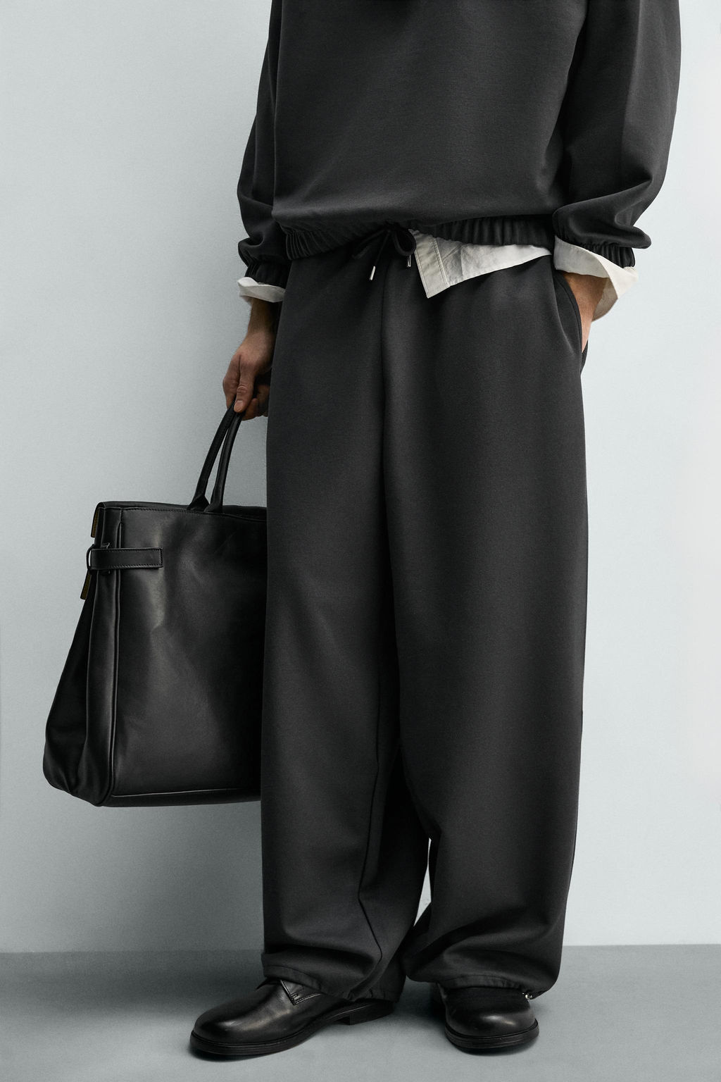 PANTAL?N BAGGY FIT JOGGER / Gris antracita - Zara фото 5
