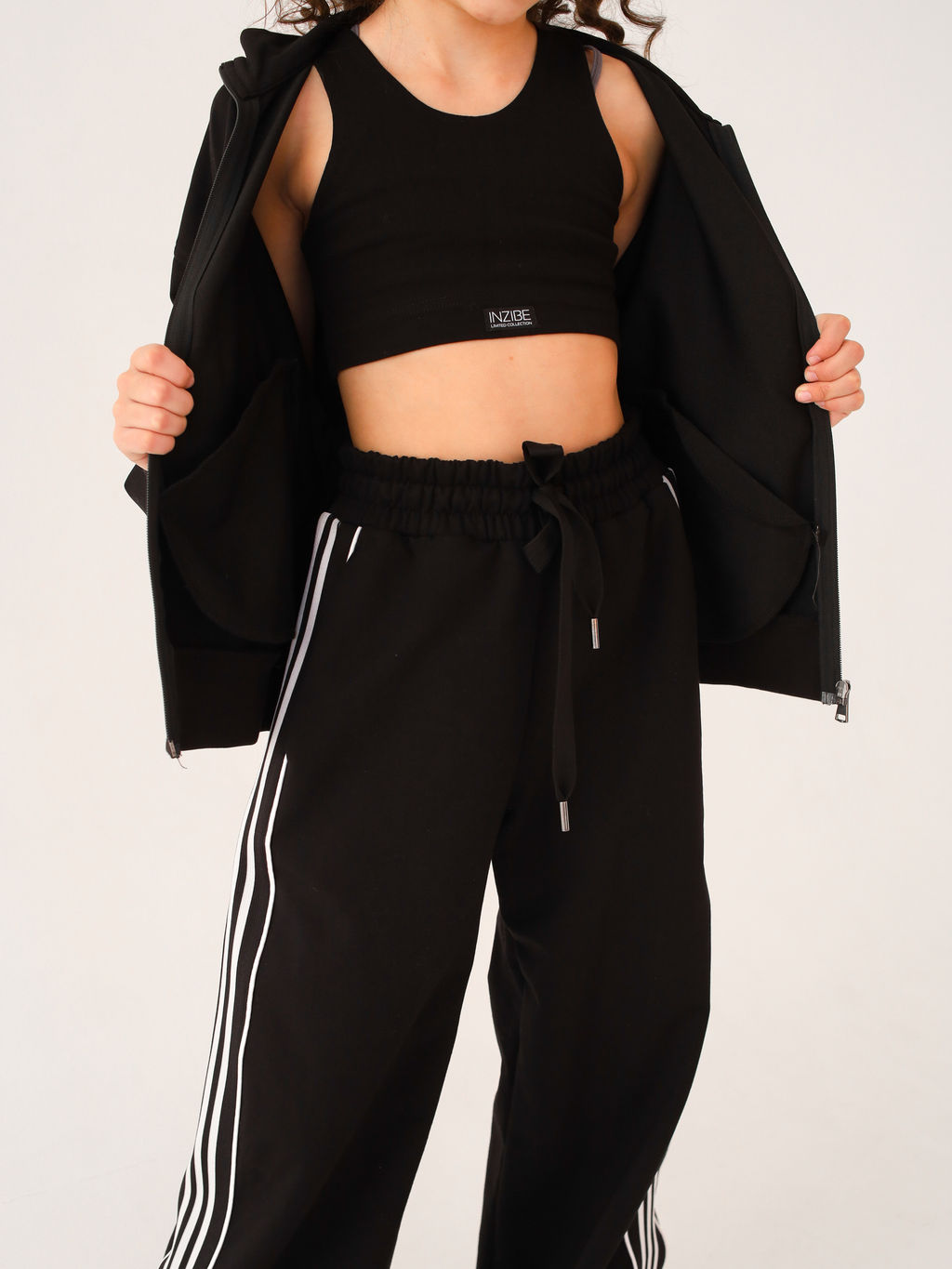 Брюки с лампасом, черные - Inzibe фото 2