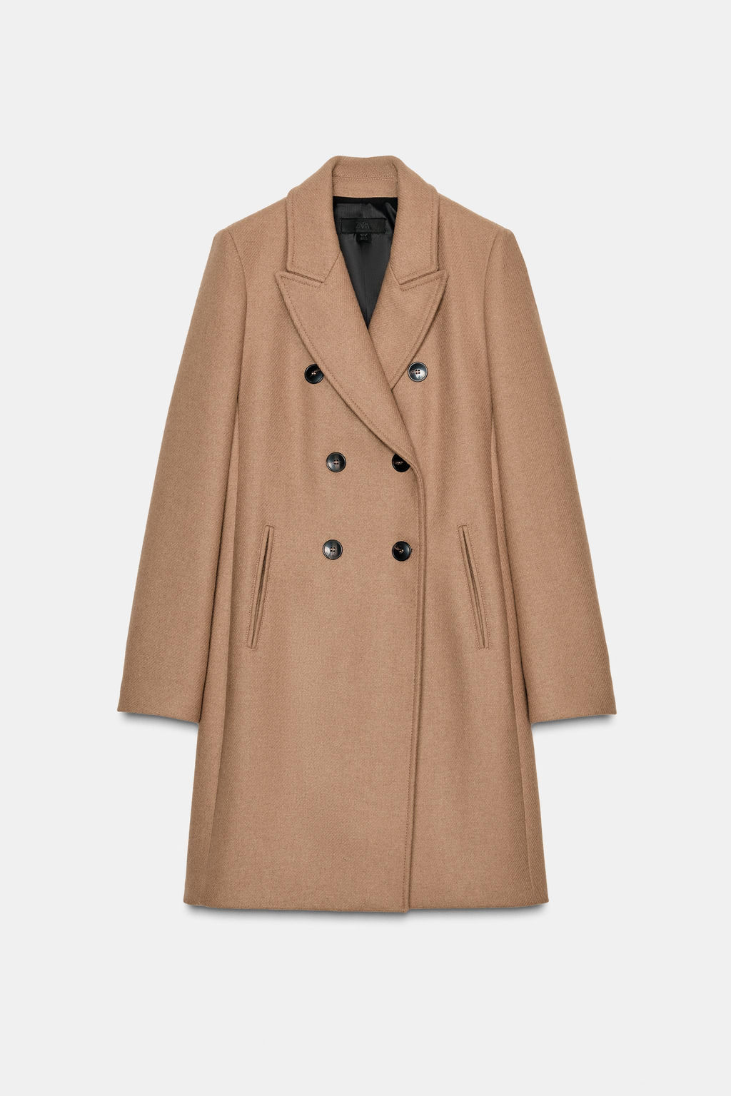 DOUBLE-BREASTED COAT WITH SHOULDER PADS - Zara фото 9