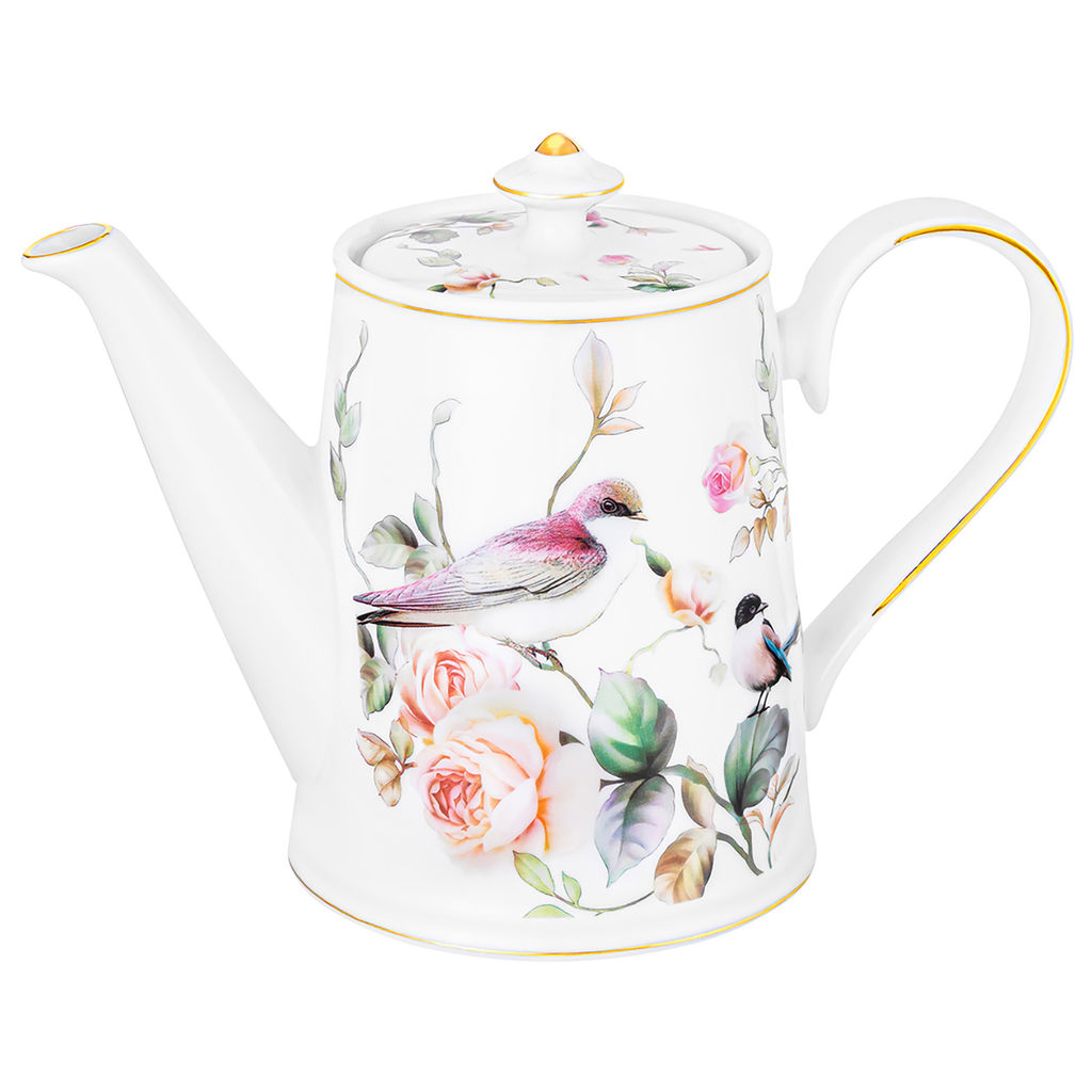 Чайник 1,1 л 23*12*17 см "Певчие птички" NEW BONE CHINA