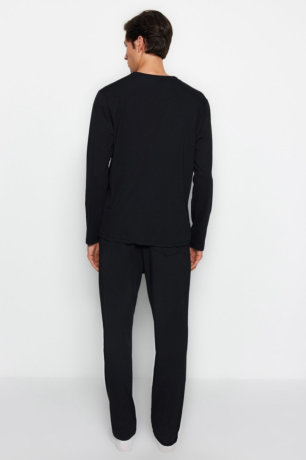 TRENDYOL MAN Siyah Regular Fit Orme Pijama Tak?m? TMNAW24PT00008 - Trendyolmilla фото 14