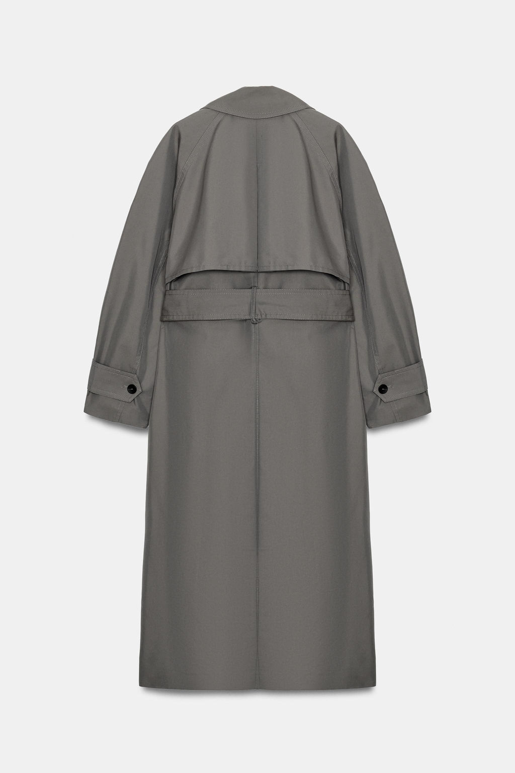 TRENCH OVERSIZE CINTUR?N ZW COLLECTION / Gris / Tostado - Zara фото 5