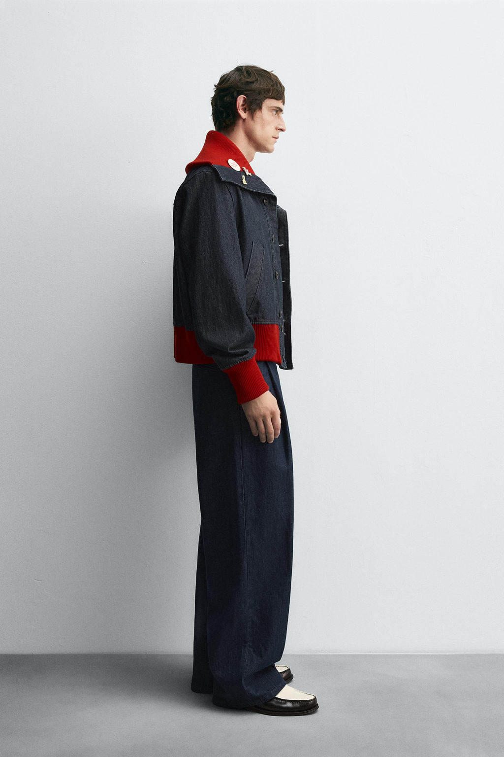 WIDE-LEG DENIM TROUSERS HARRY LAMBERT FOR ZARA X DISNEY  фото 4