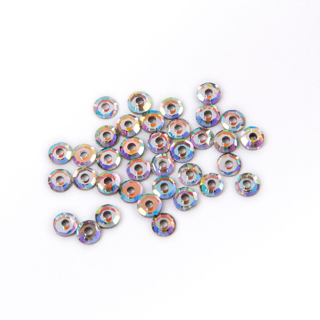 Страз Zlatka ZRSE-0803 AB-Crystal 3 мм стекло 5 x 36 шт в пакете с картонным еврослотом №02 перламутровый (AB-crystal)