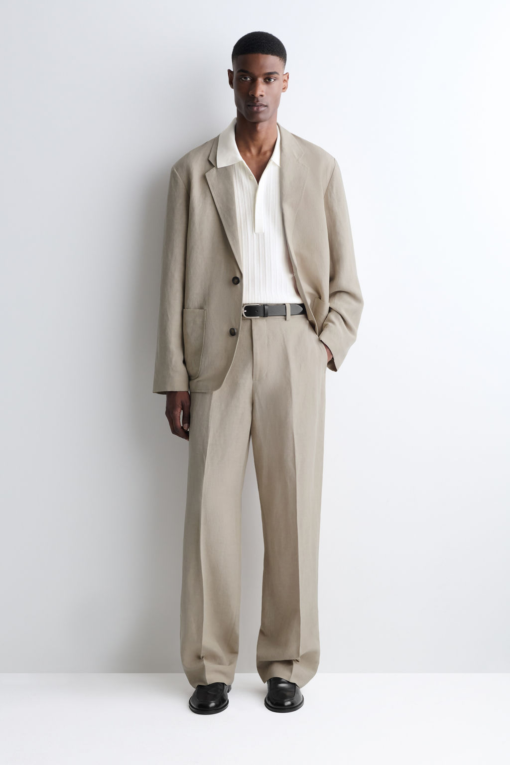 PANTAL?N DE LINO RELAXED FIT STRAIGHT LEG - H&m фото 2