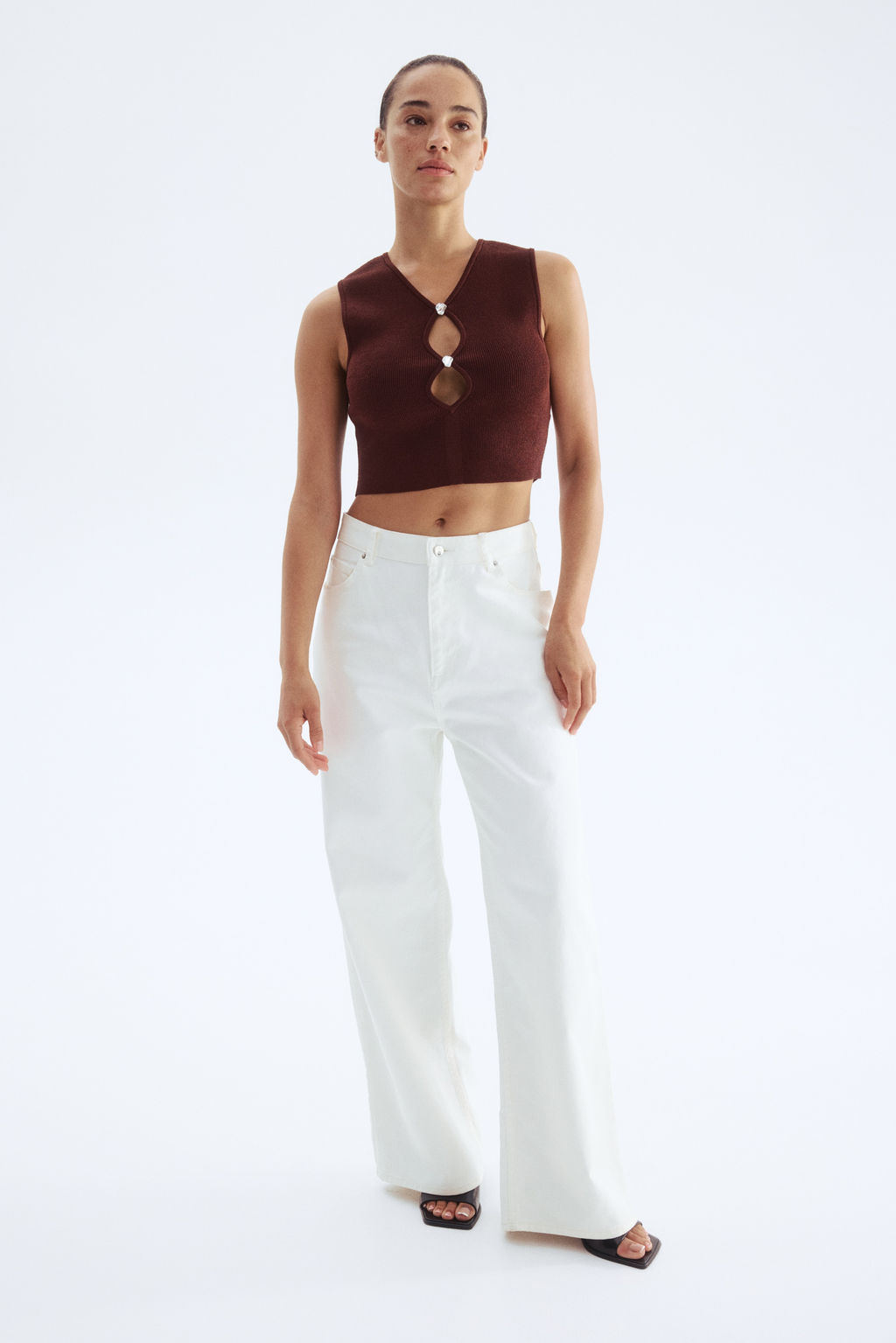 Top sin mangas en punto - H&m фото 2