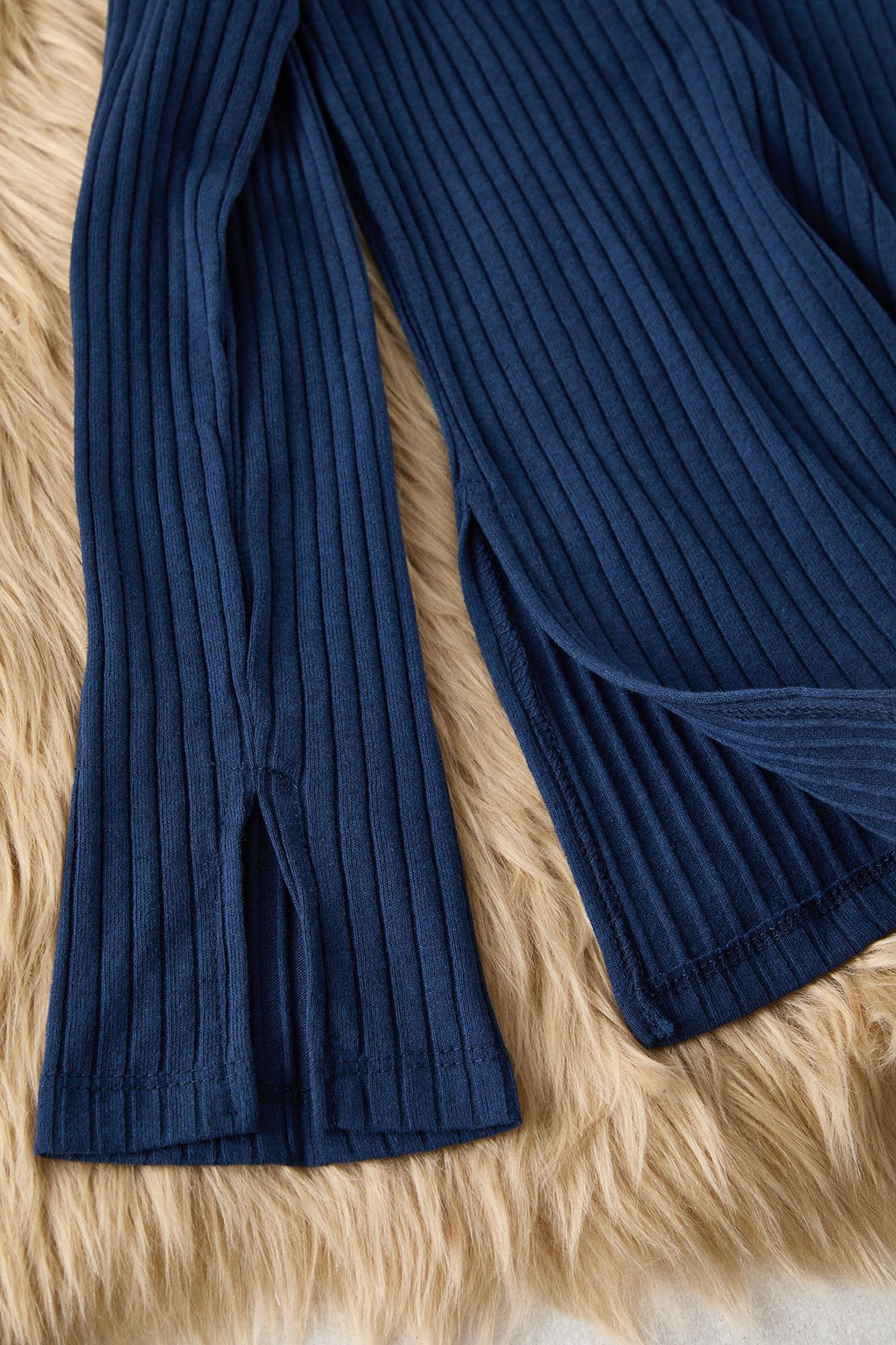 Trendyolmilla Lacivert Y?rtmac Detayl? Fitilli Orme Pijama Tak?m? THMAW25PT00241 фото 5