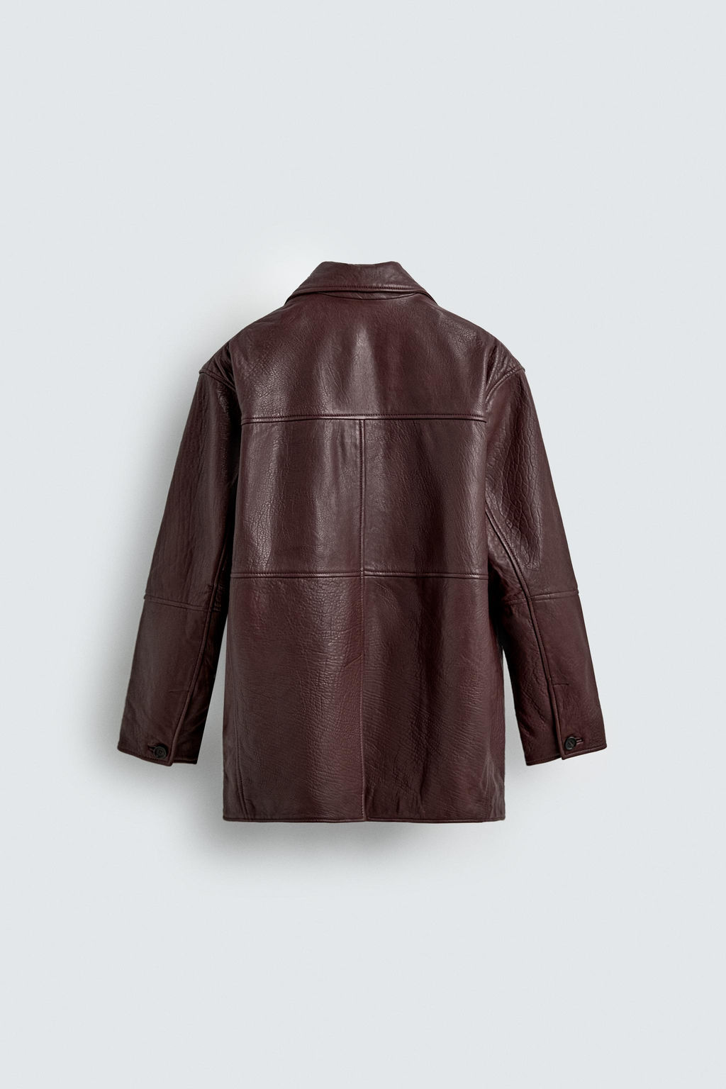 TEXTURED LEATHER JACKET - Zara фото 7
