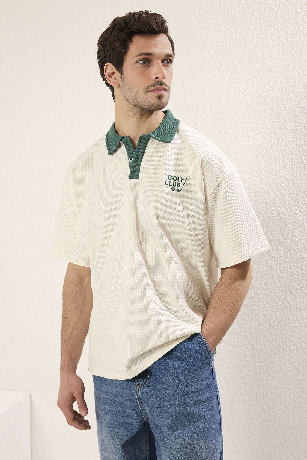 TRENDYOL MAN Lacivert Regular Polo Yaka Duz Orme Polo Yaka T-shirt TMNSS25PO00005 - Trendyolmilla фото 2