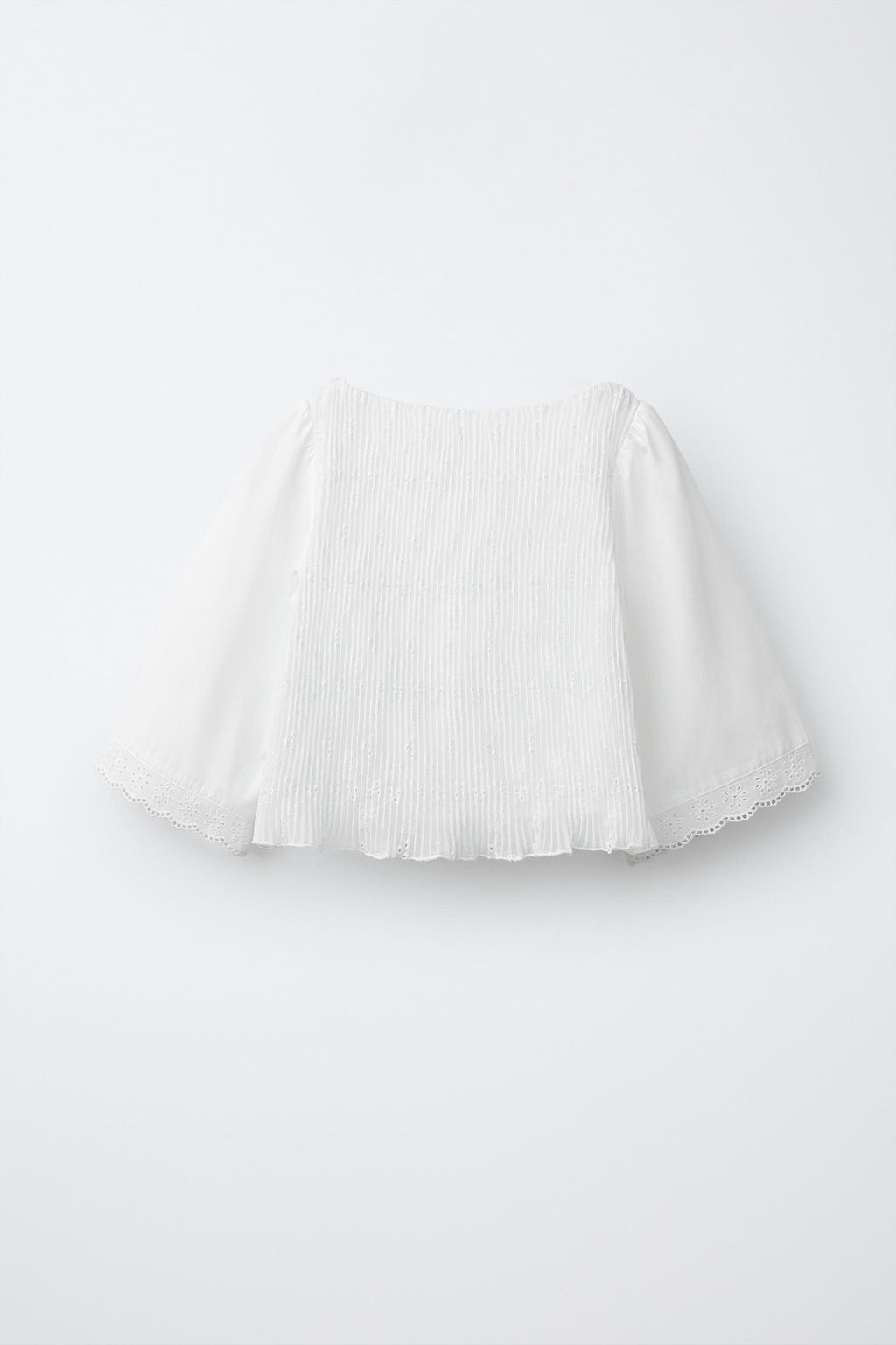 TOP PLISADA PUNTILLA / Blanco - Zara фото 2
