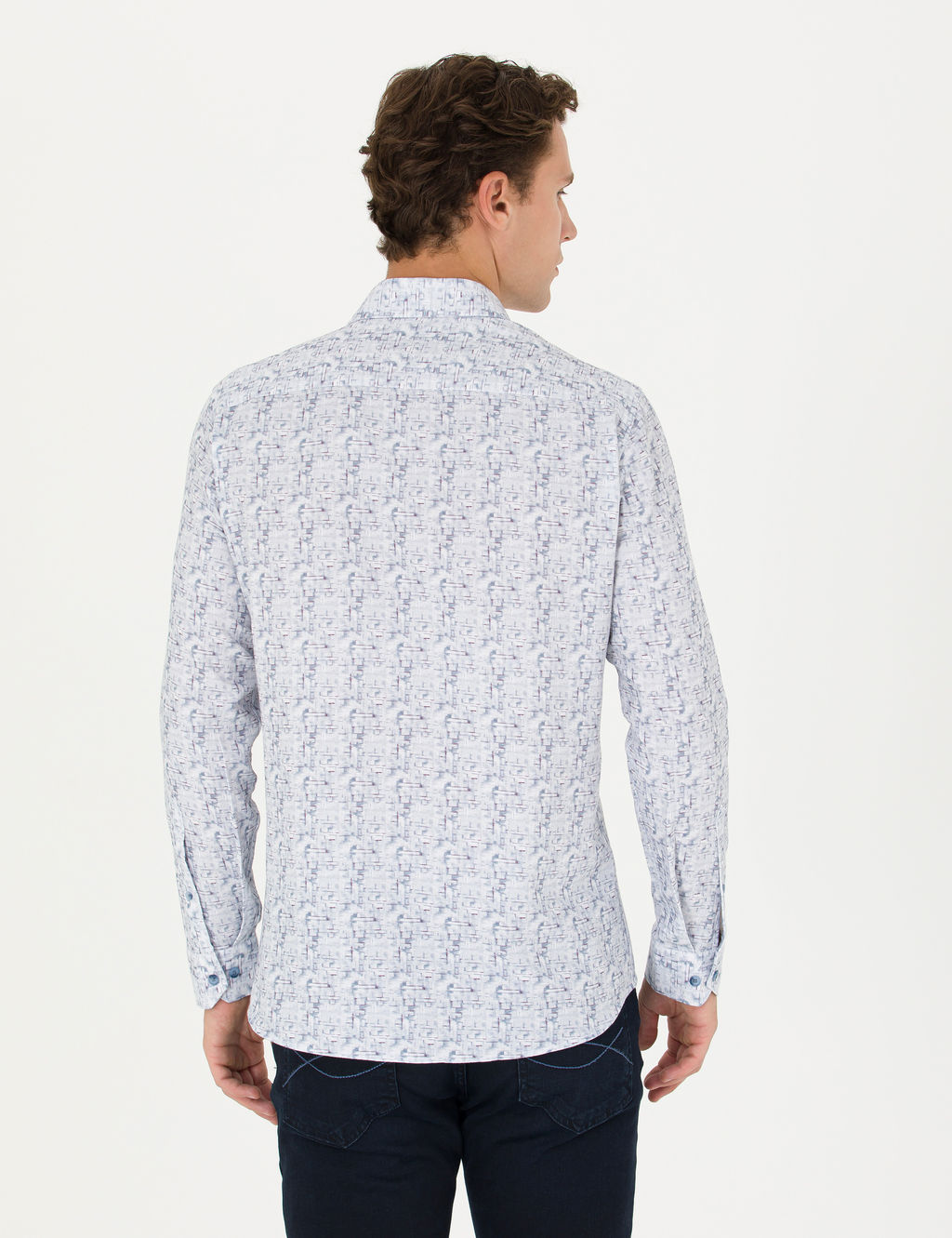 Mavi Slim Fit Uzun Kollu G_mlek