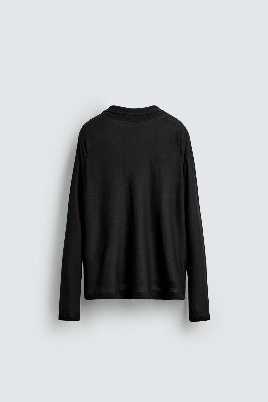 SEMI-SHEER LYOCELL POLO SHIRT - Zara фото 8