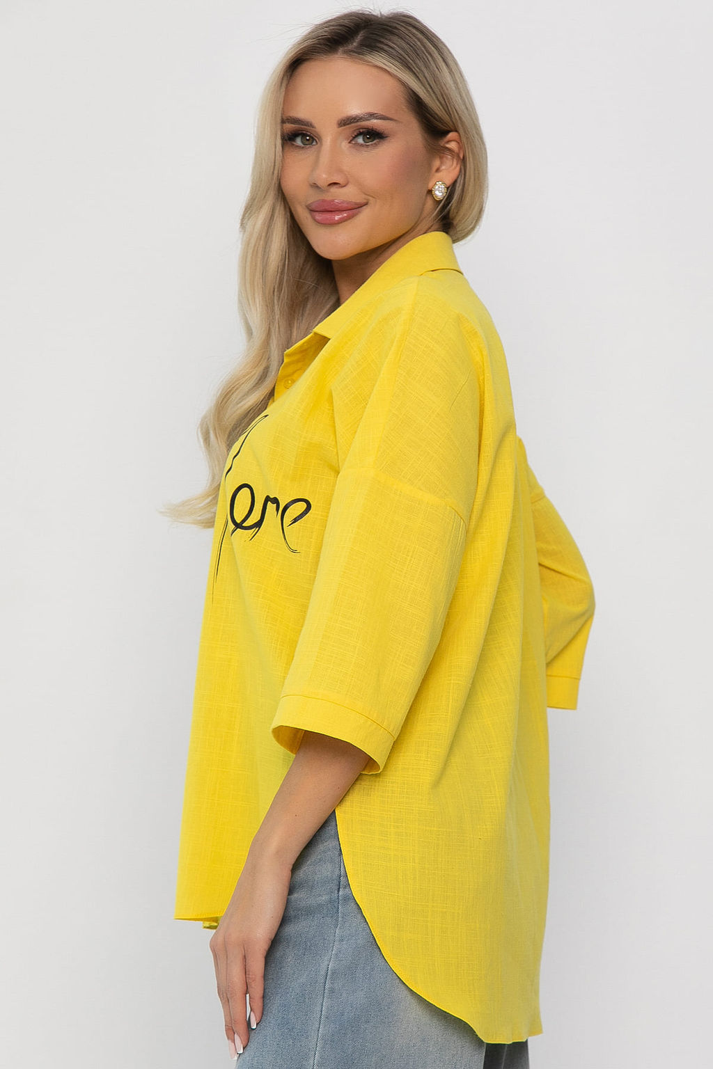 Блуза Песчаный пляж (желтая) Б13787-18М - Lt collection фото 3
