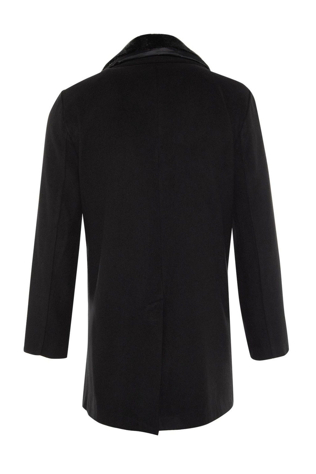 TRENDYOL MAN Siyah Regular Fit Kurk Yakal? K?sl?k Kase Kaban TMNAW21KB0063 - Trendyolmilla фото 7