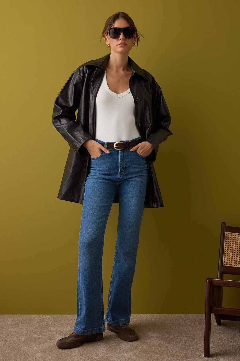 Mavi Yuksek Bel Comfort/Esnek Ispanyol Paca Flare Jeans TWOAW26JE00047