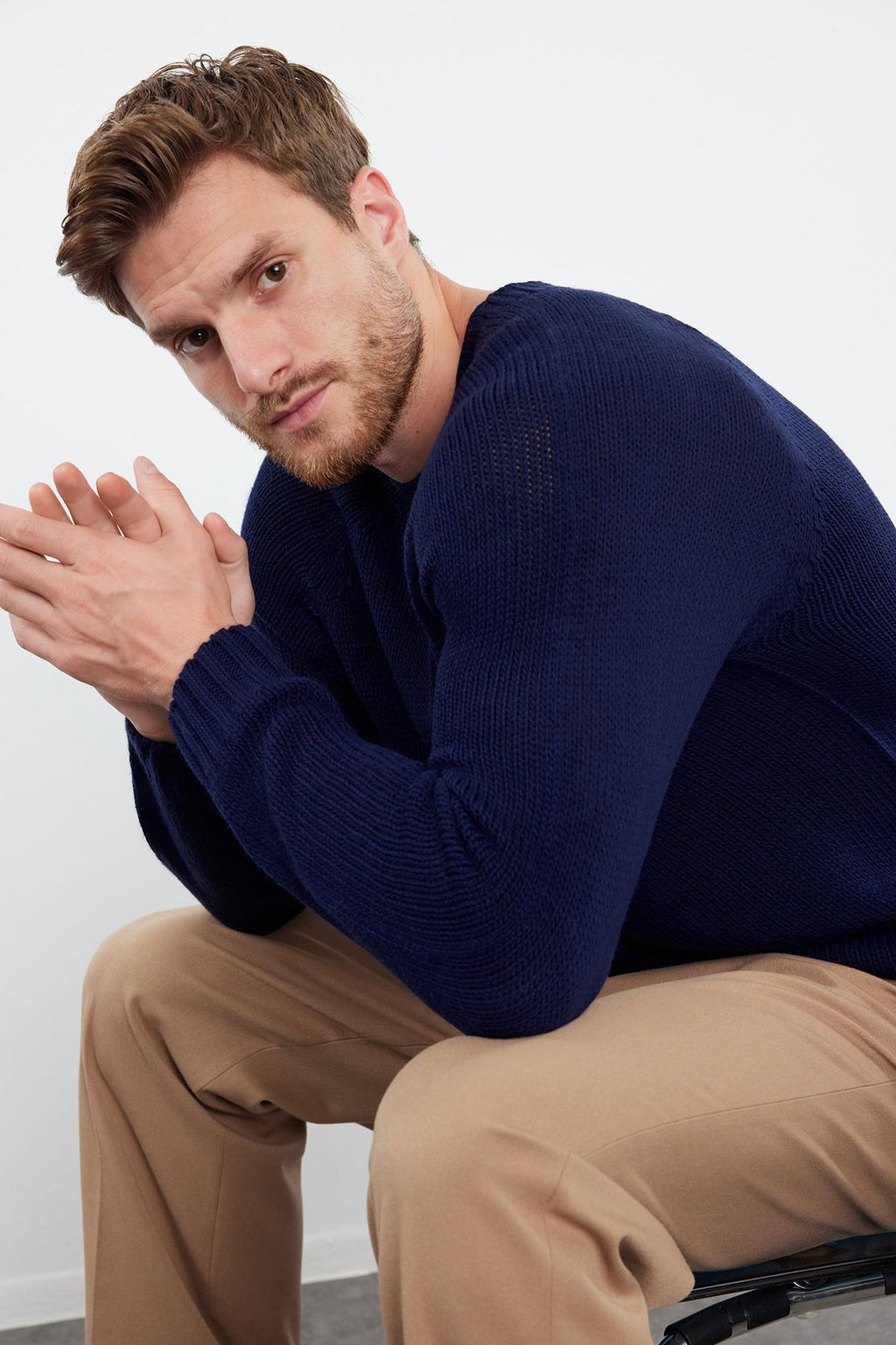 TRENDYOL MAN Kiremit Slim Fit Dar Kesim Bisiklet Yaka Reglan Kol Basic Triko Kazak TMNAW25KZ00000 - Trendyolmilla фото 72
