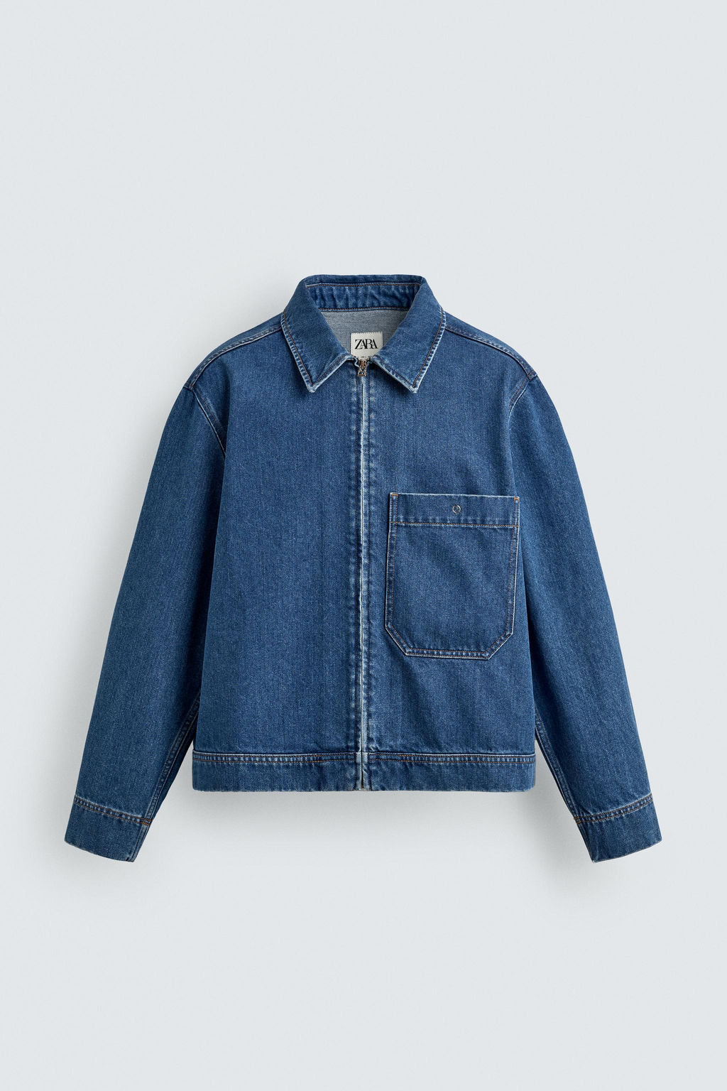 CAZADORA DENIM CREMALLERA / Azul - Zara фото 7