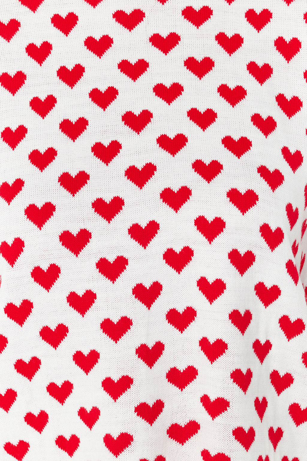 K?rm?z? Bisiklet Yaka Kalp Desenli Ince Triko Bluz TWOSS21KZ0008 - Trendyolmilla фото 4