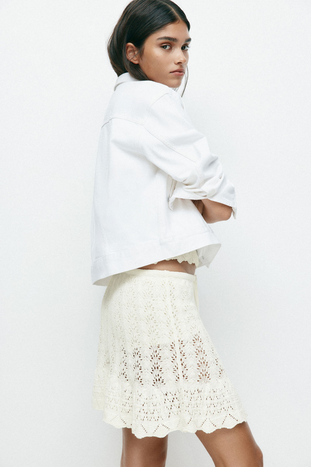 Falda en punto pointelle - H&m фото 6