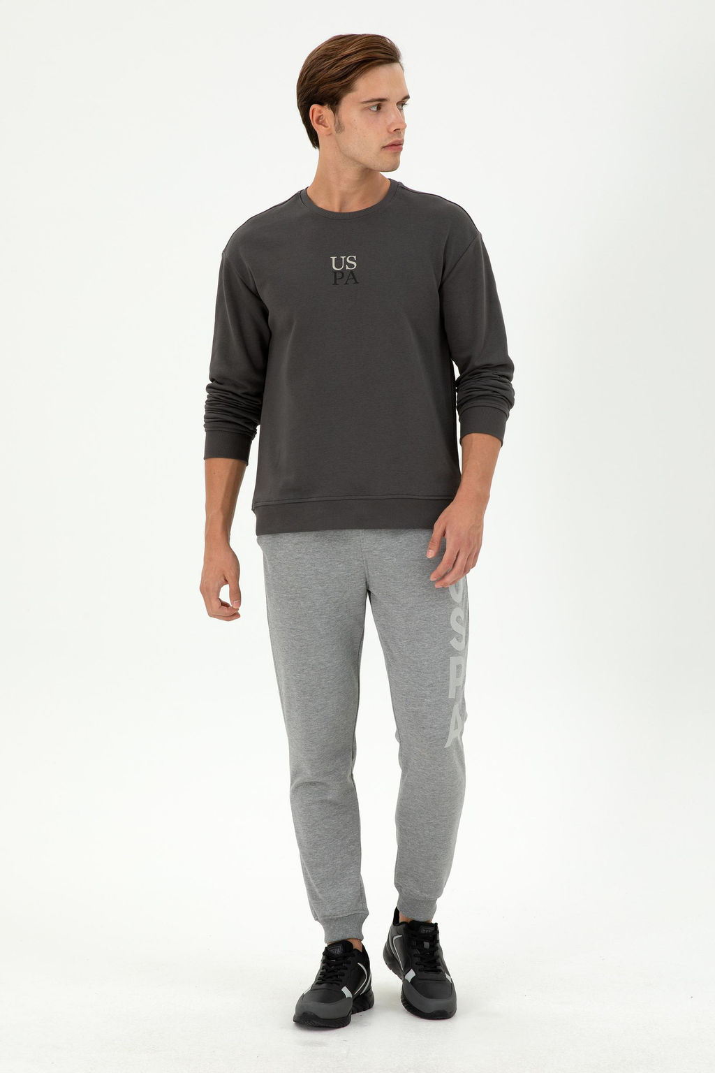 Erkek Antrasit Basic Sweatshirt