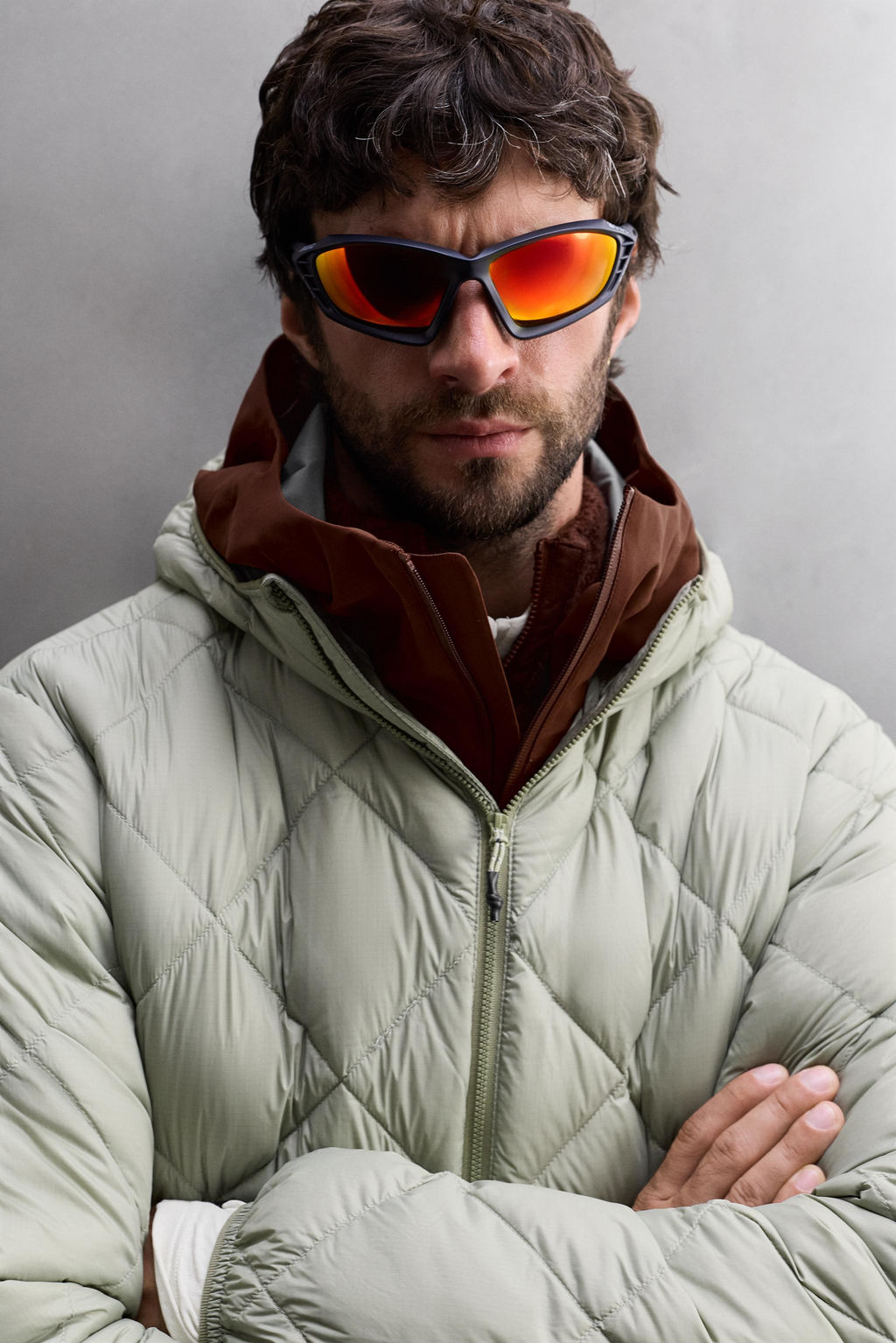 HOODED 100% FEATHER DOWN PUFFER JACKET