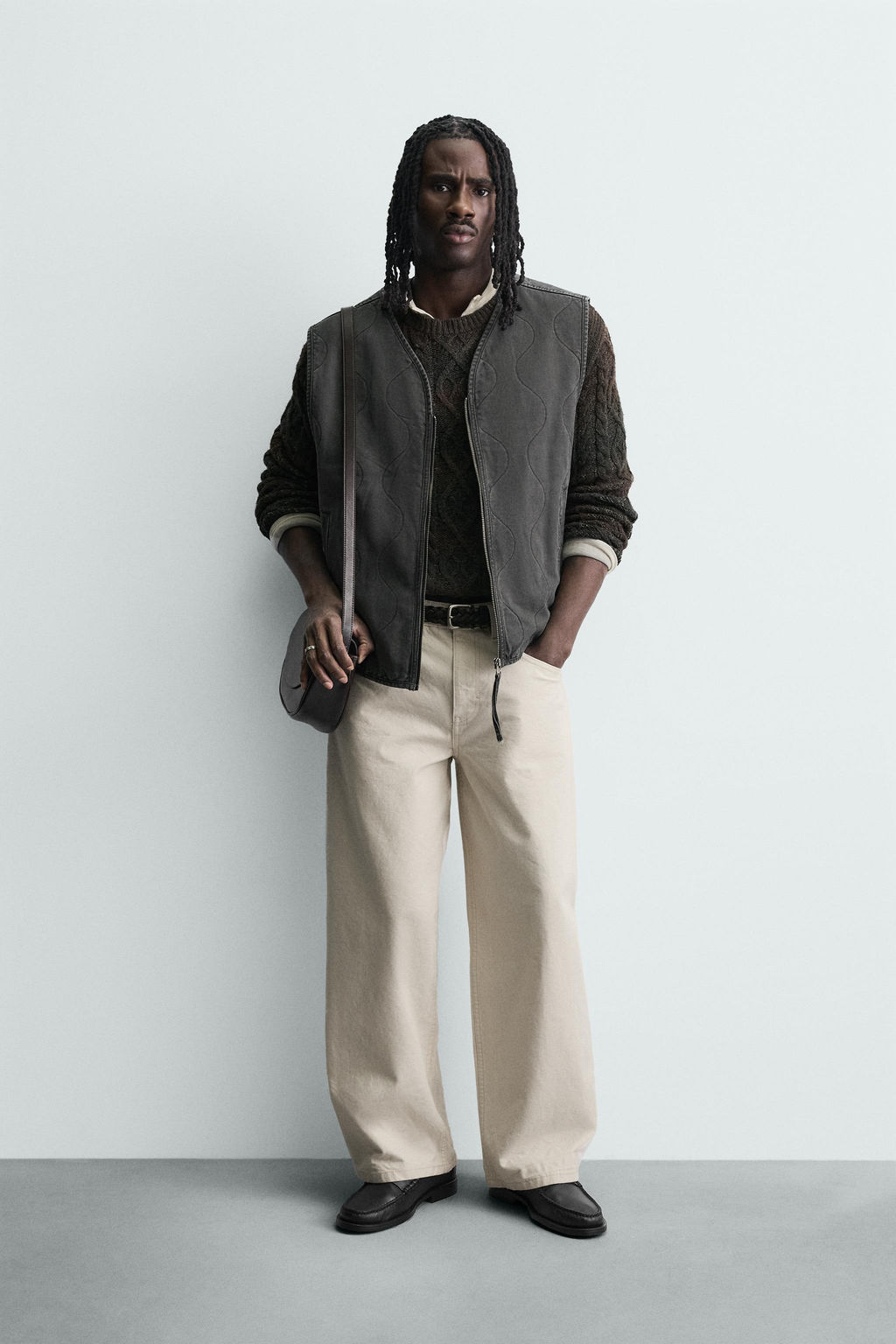 WASHED TOPSTITCHED WAISTCOAT - Zara фото 8