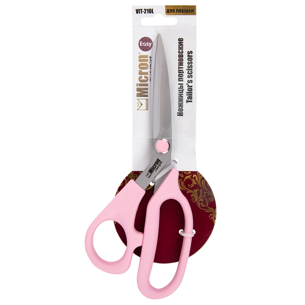 Ножницы Micron by Sharpist Easy VIT-210L портновские на подложке с европодвесом 212 мм