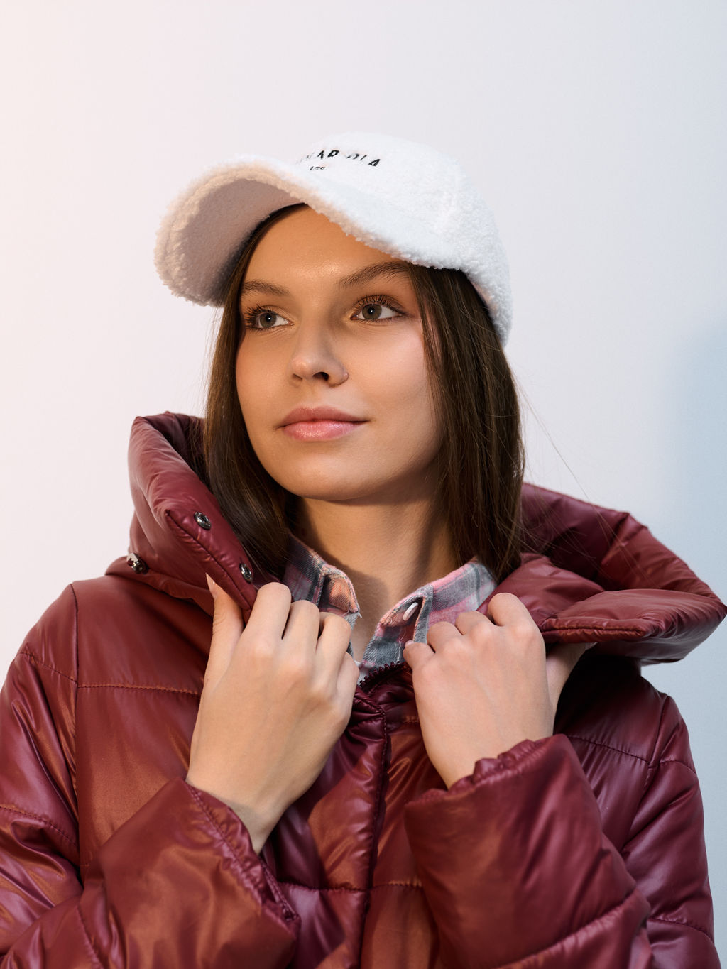 Пальто демисезонная "Анель" бордо