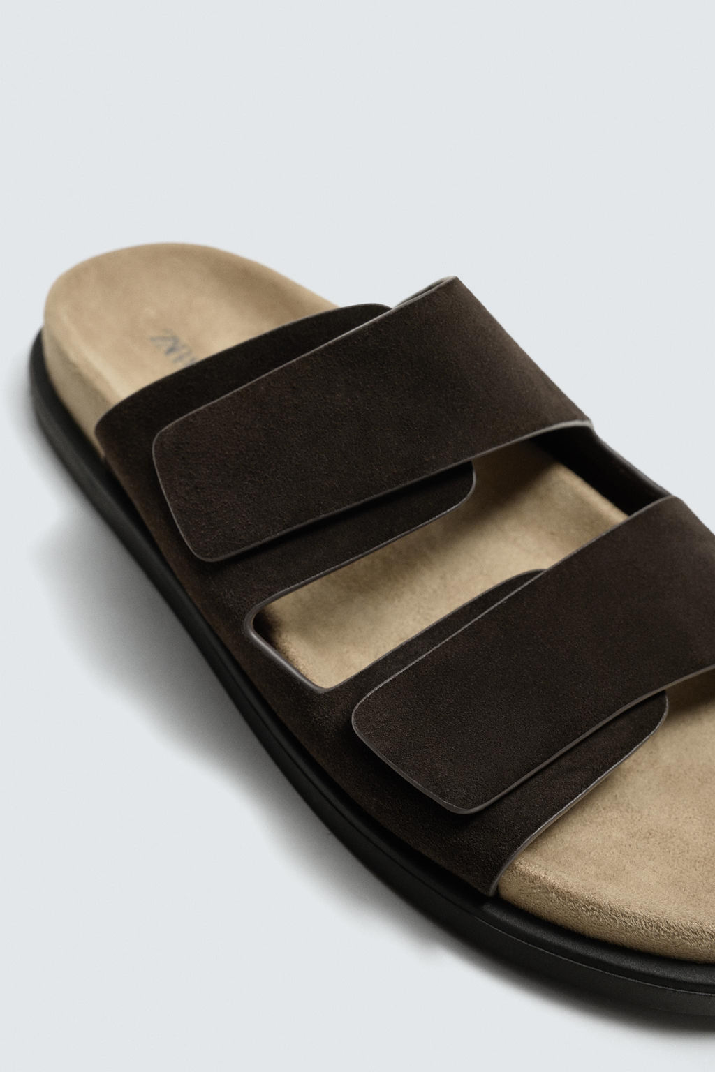 SANDALIA PIEL DOBLE TIRA / Chocolate - Zara фото 6