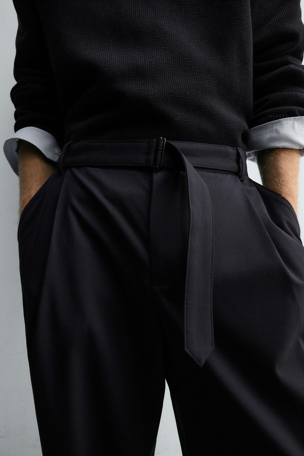 RELAXED FIT TROUSERS WITH BELT - Zara фото 4