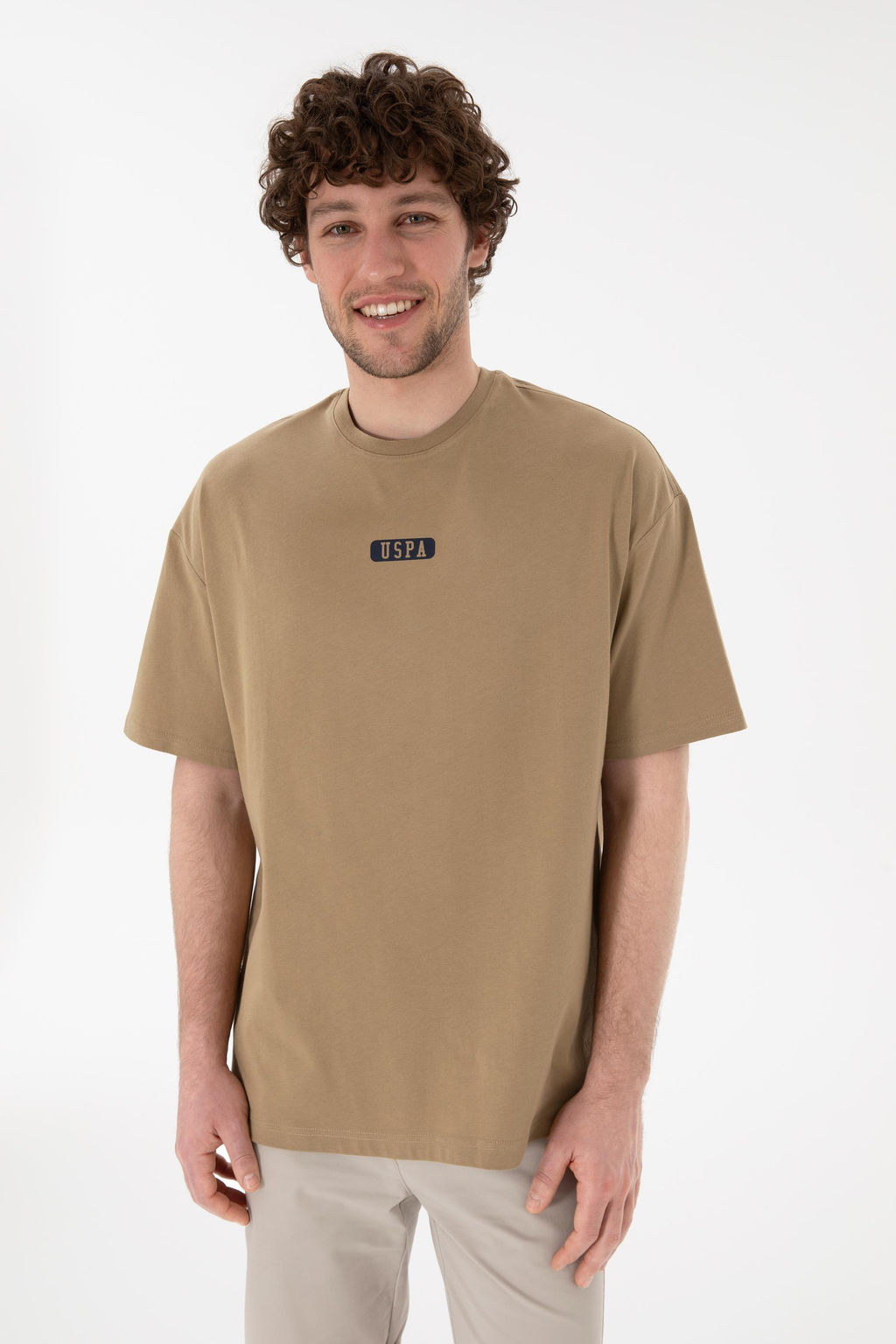 Erkek Oversize Fit Bisiklet Yaka Haki Ti__rt Sepette S_rpriz _ndirim - U.s. polo assn фото 2